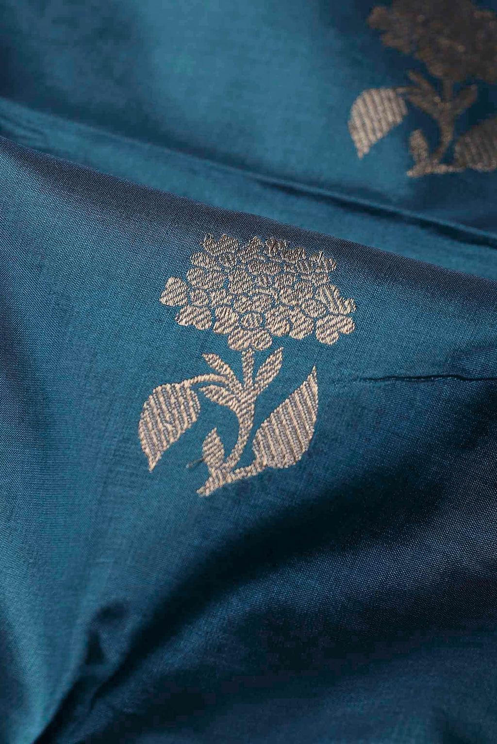 Blue Banarasi Katan Silk Saree