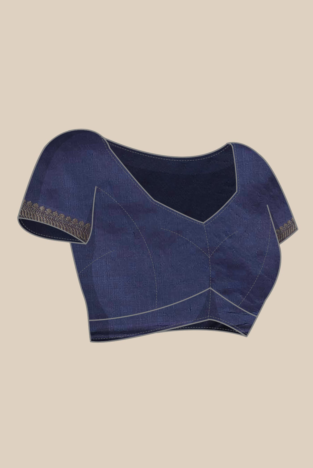 Blue Banarasi Katan Silk Saree