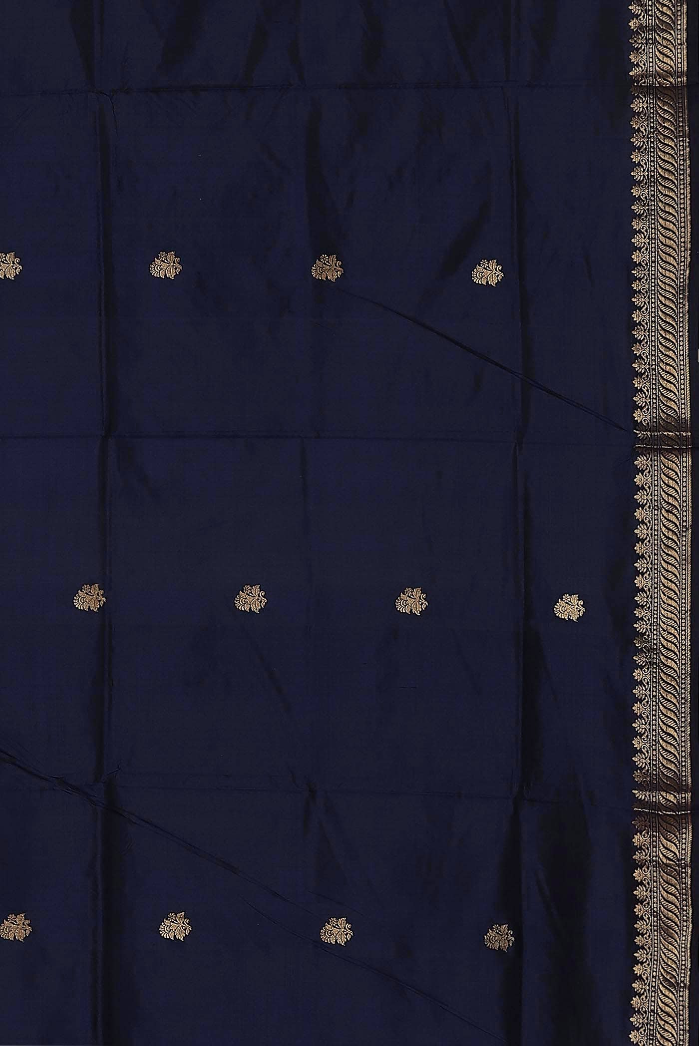 Blue Banarasi Katan Silk Saree