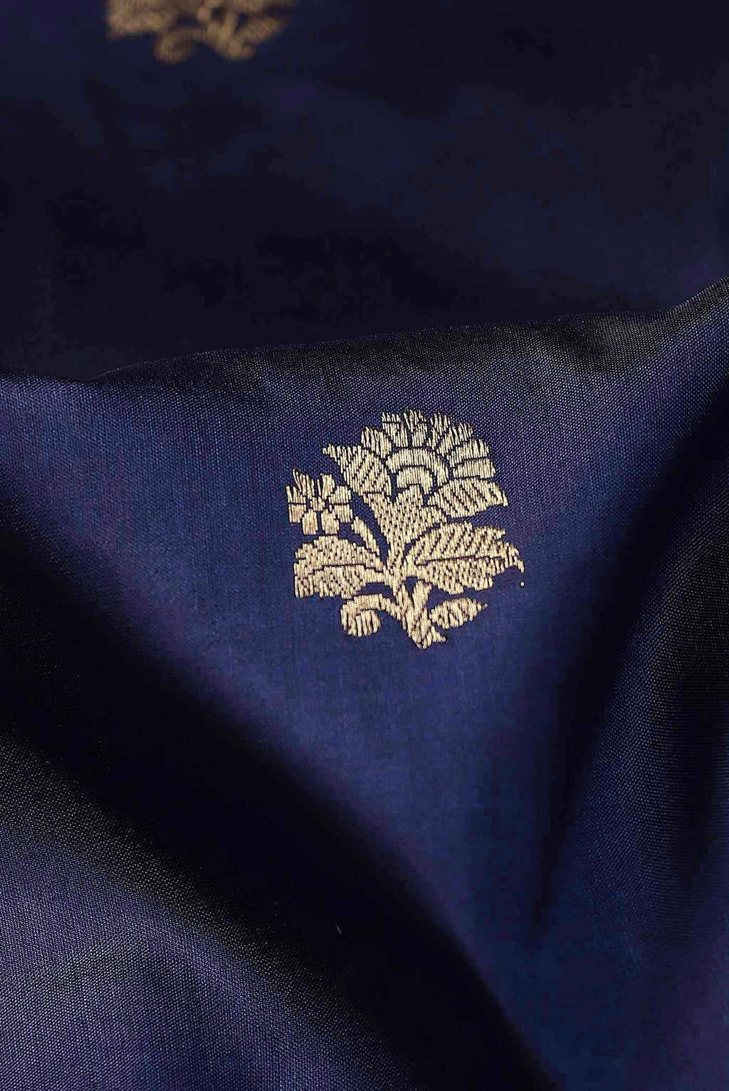 Blue Banarasi Katan Silk Saree