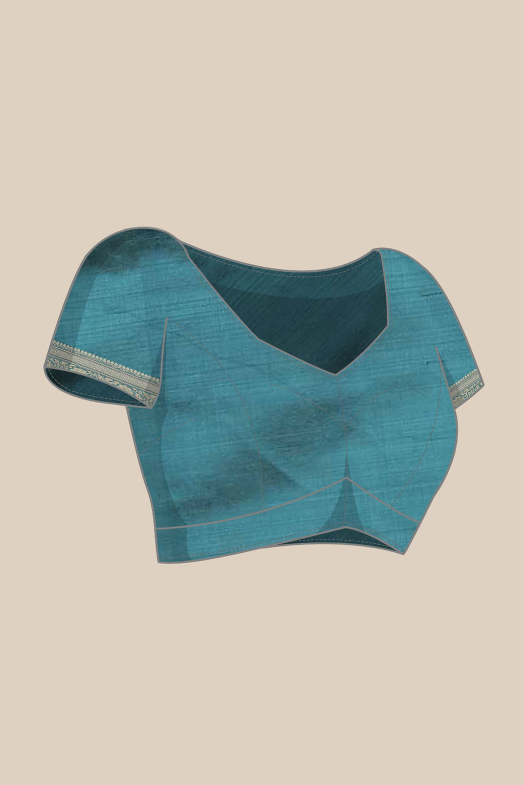 Blue Banarasi Katan Silk Saree