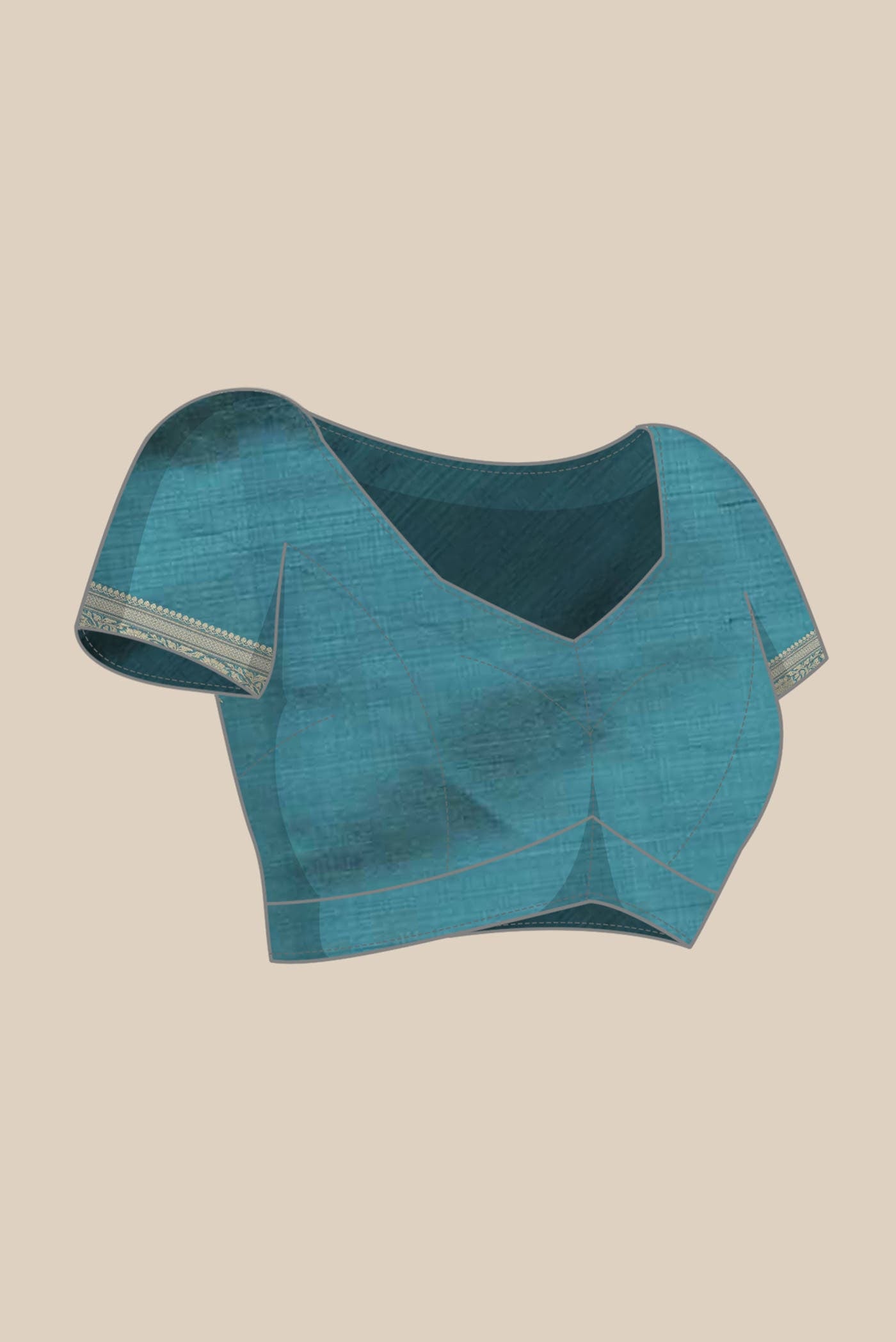 Blue Banarasi Katan Silk Saree