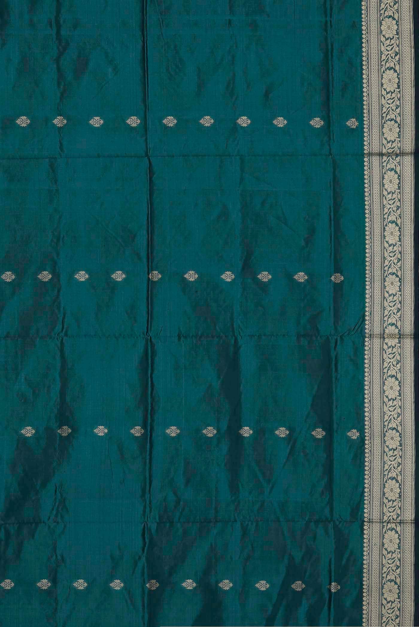 Blue Banarasi Katan Silk Saree