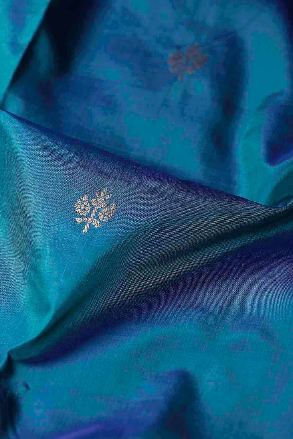Blue Banarasi Katan Silk Saree