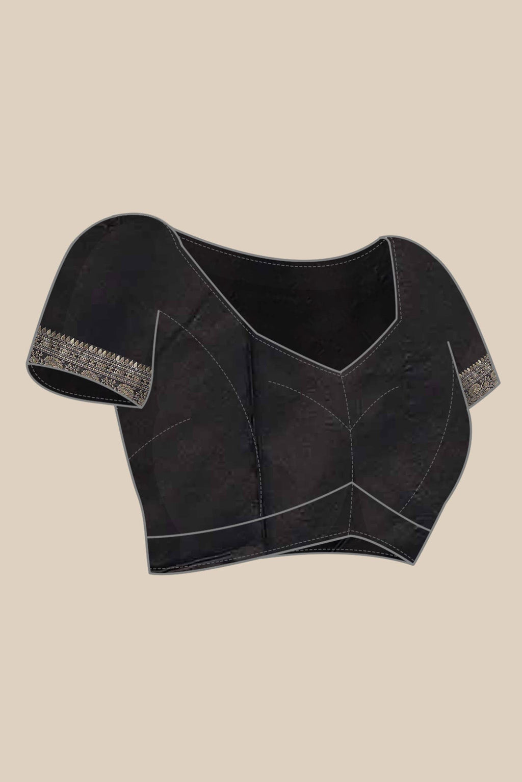 Black Banarasi Katan Silk Saree