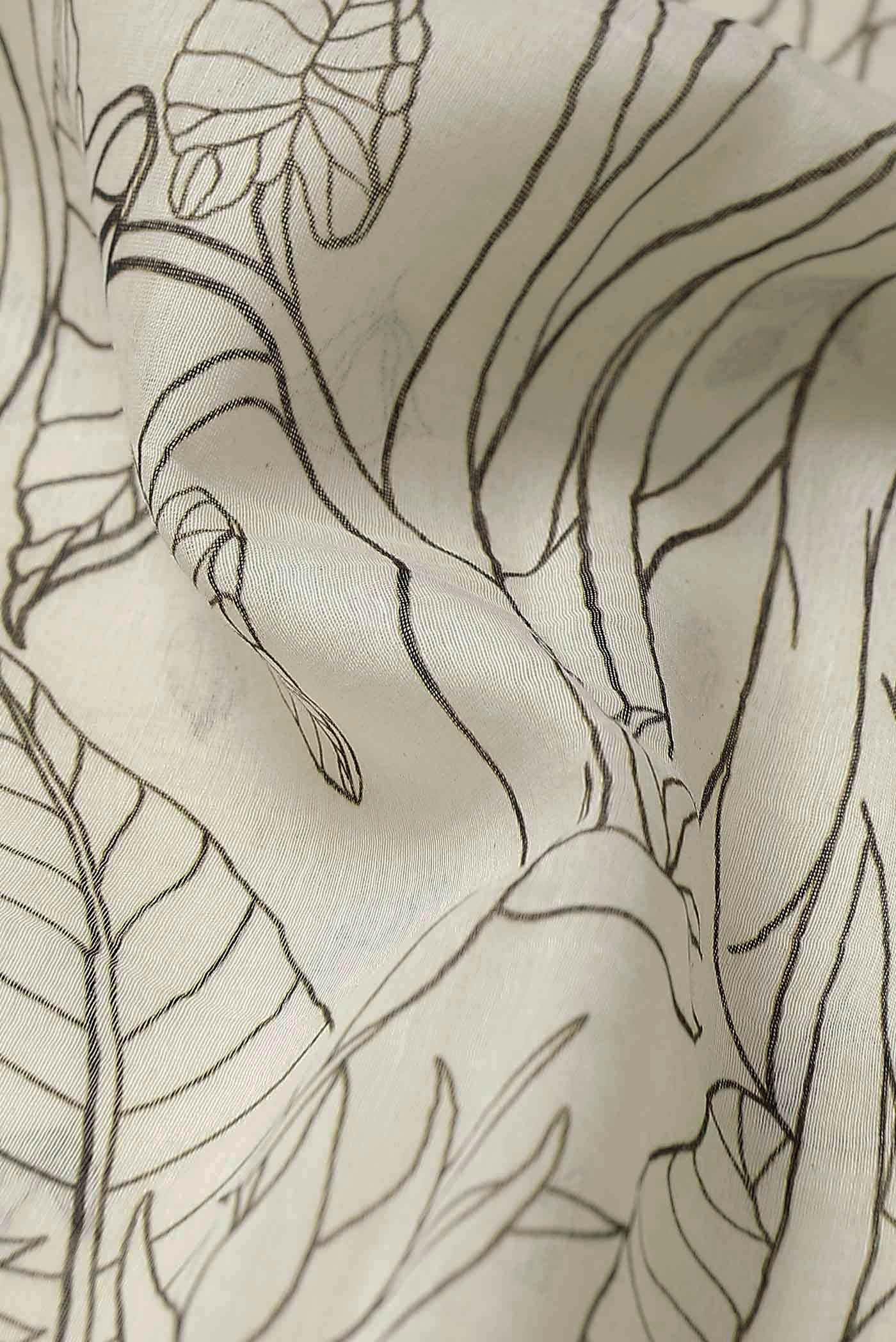 Off White Chanderi Silk Cotton Saree