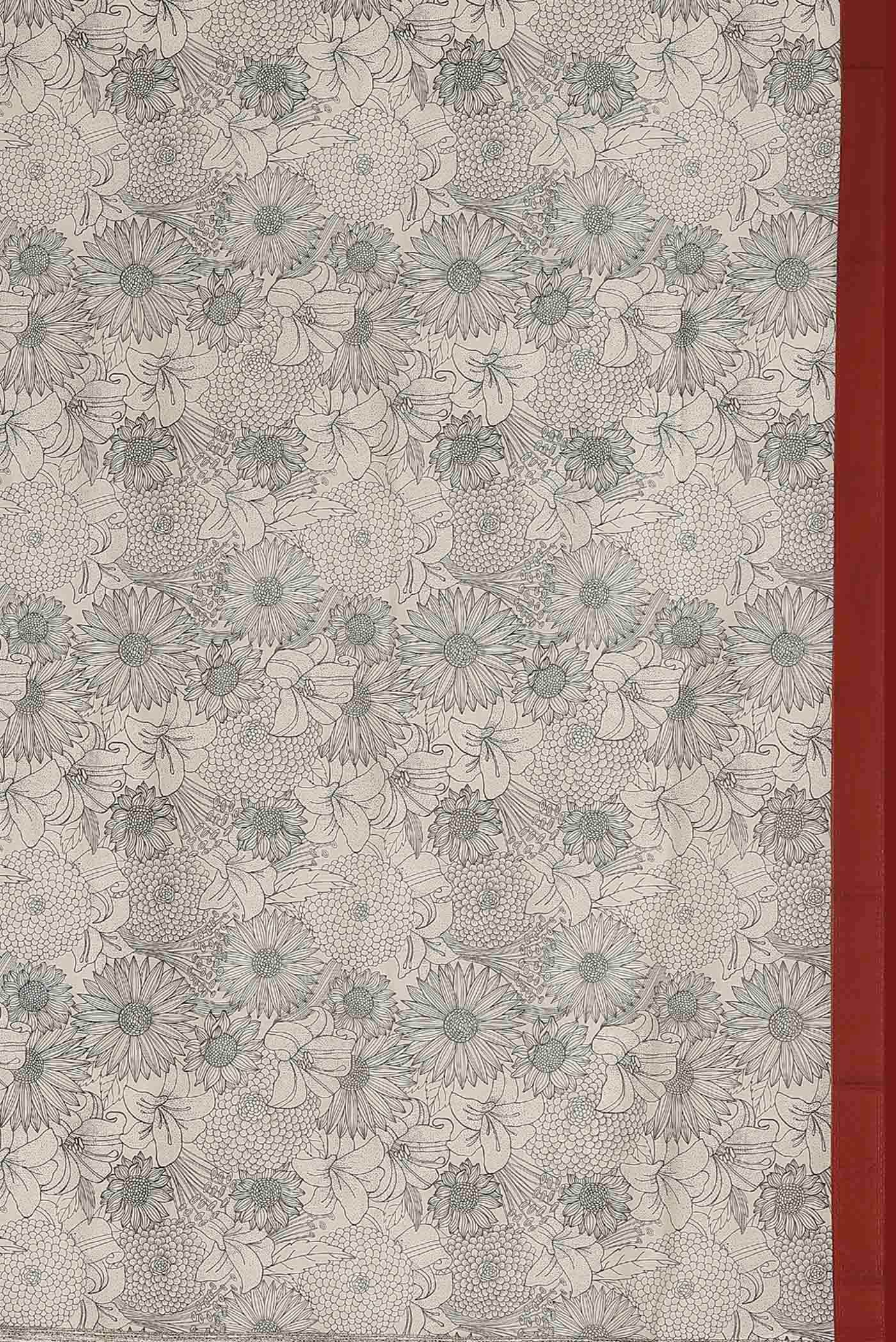 Off White Chanderi Silk Cotton Saree