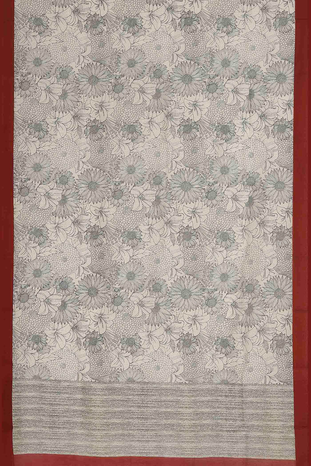Off White Chanderi Silk Cotton Saree