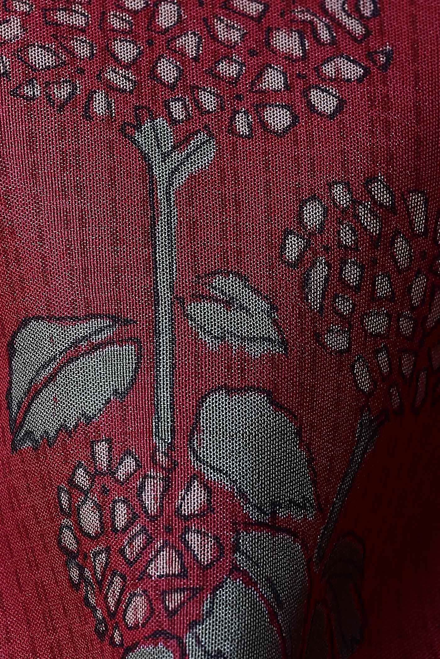 Red Chanderi Silk Cotton Saree