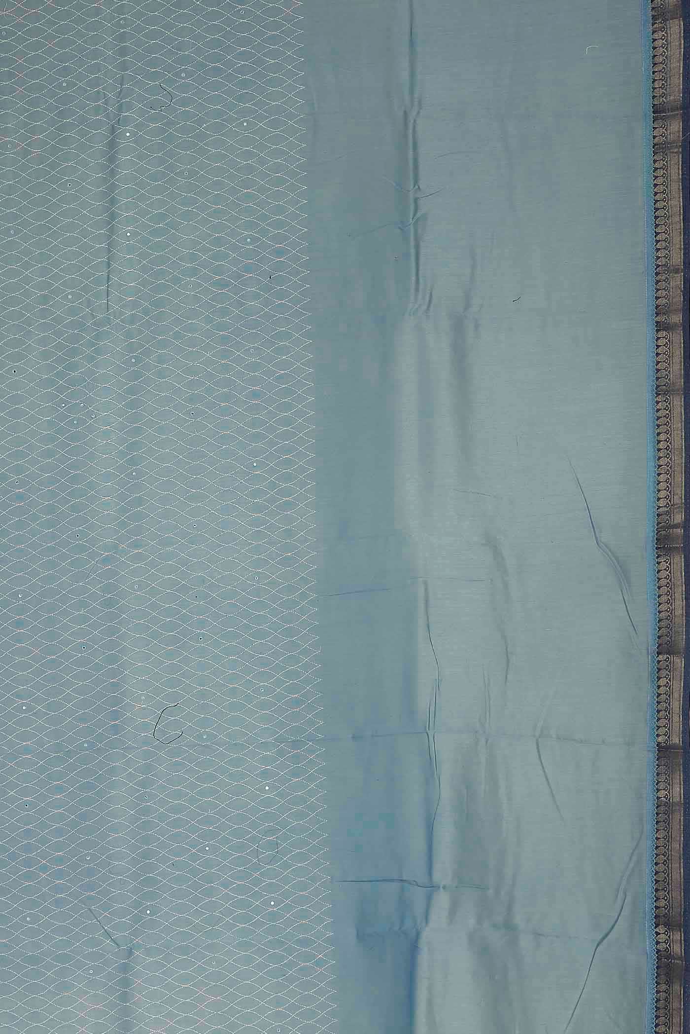 Blue Chanderi Silk Cotton Saree