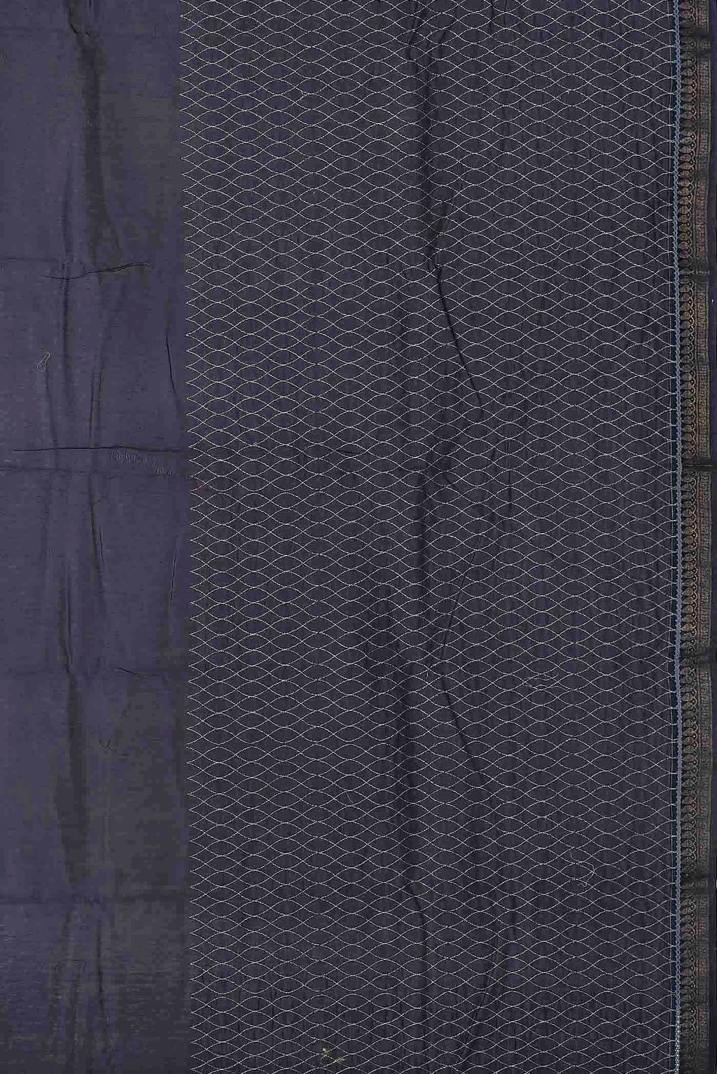 Blue Tussar Silk Saree
