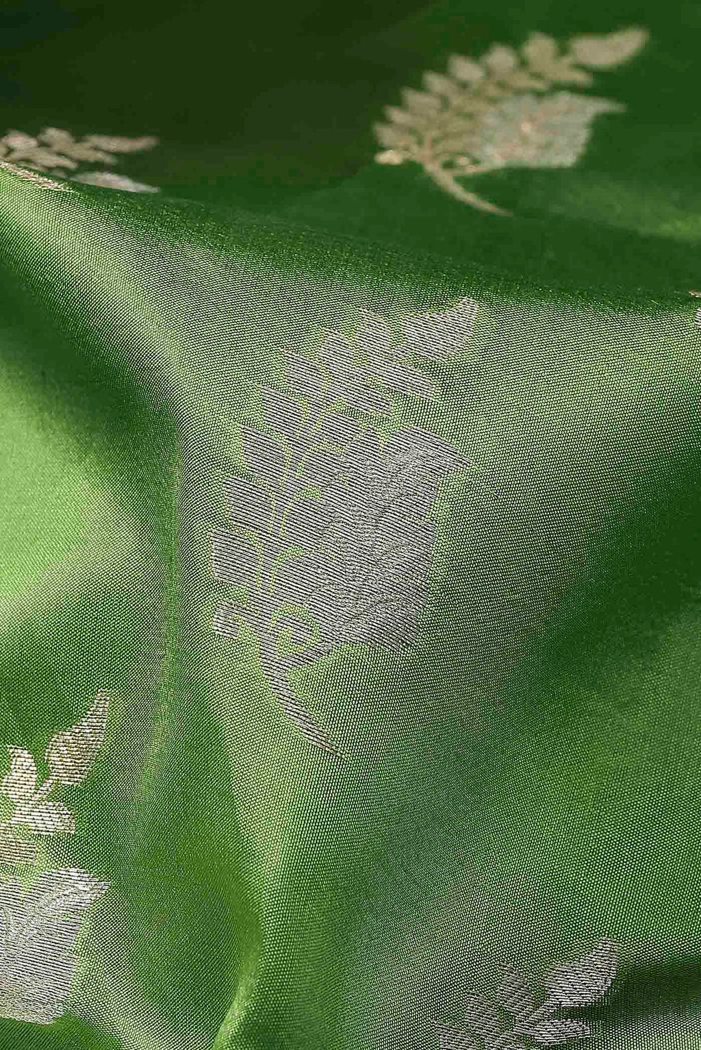 Green Banarasi Tussar Silk Saree