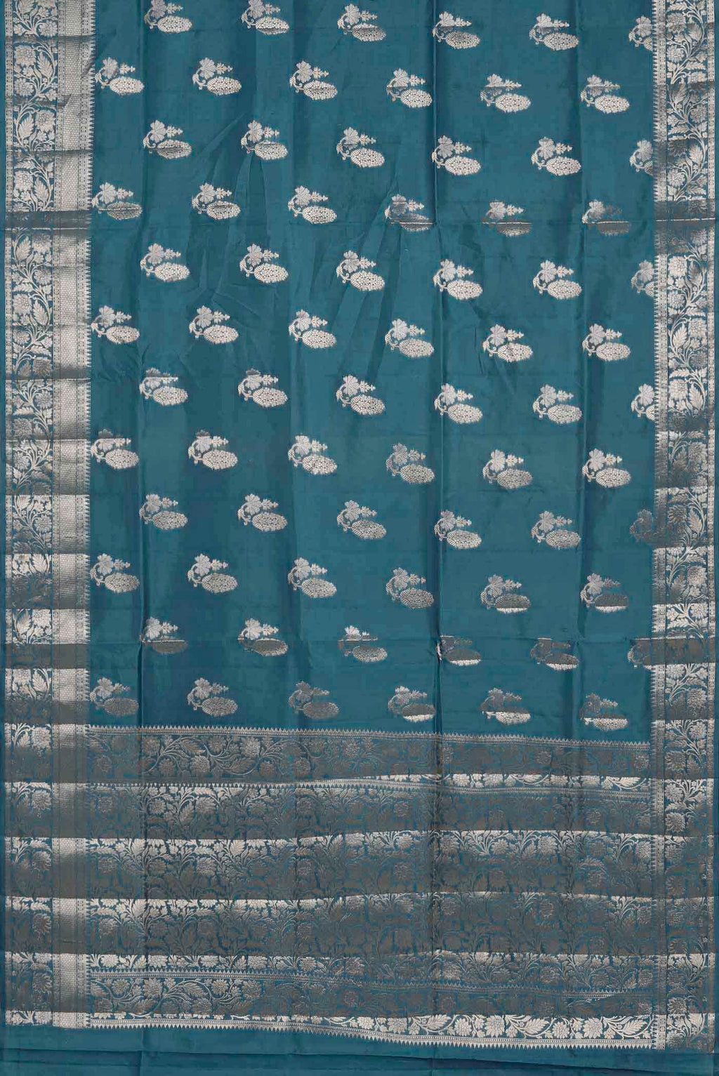 Blue Banarasi Raw Silk Saree
