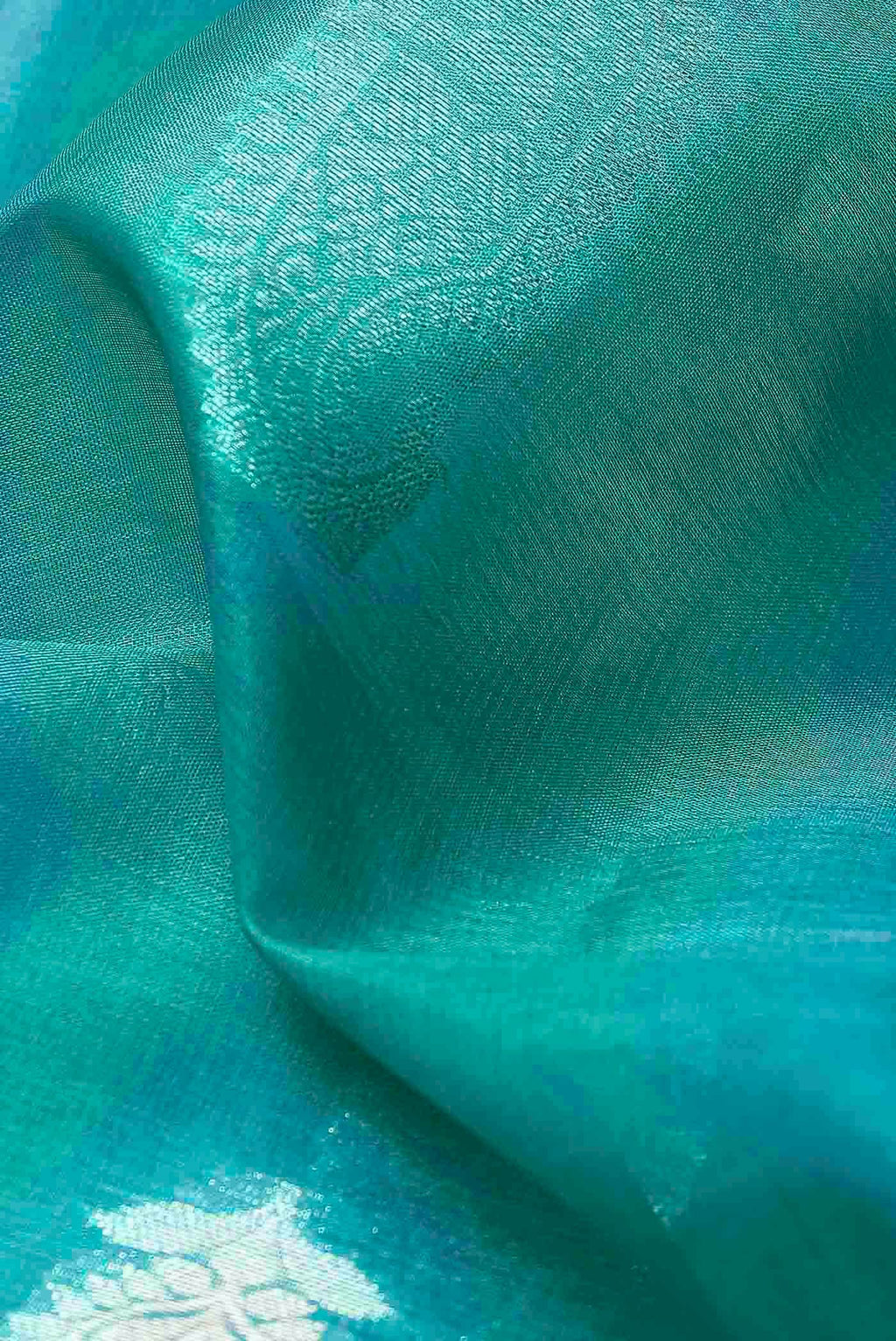 Blue Banarasi Tussar Silk Saree