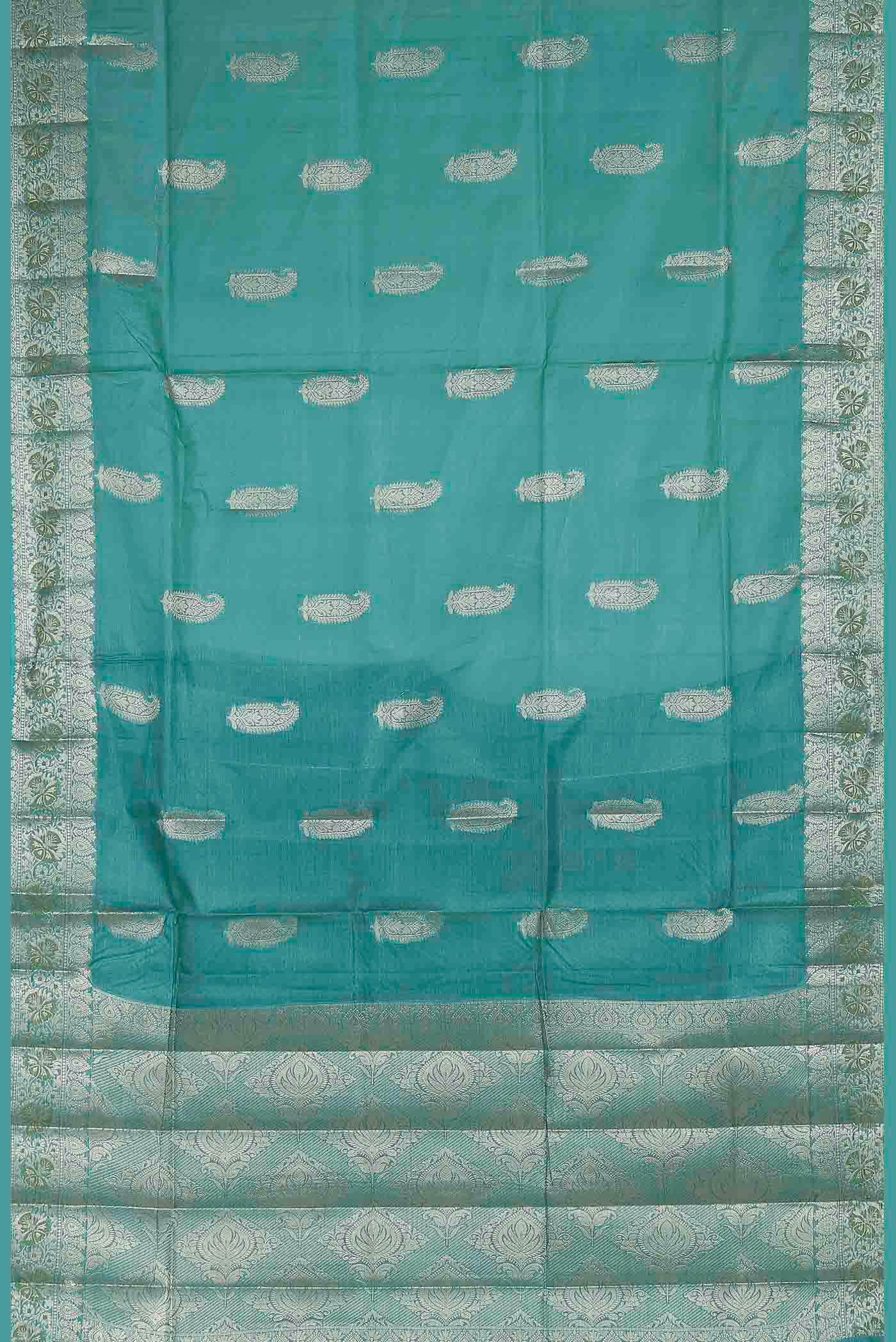 Blue Banarasi Tussar Silk Saree