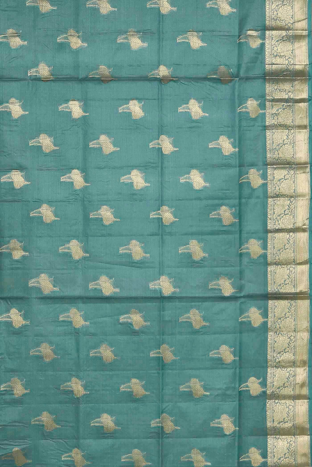 Blue Banarasi Tussar Silk Saree