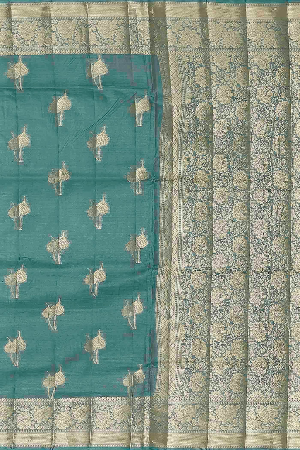 Blue Banarasi Tussar Silk Saree