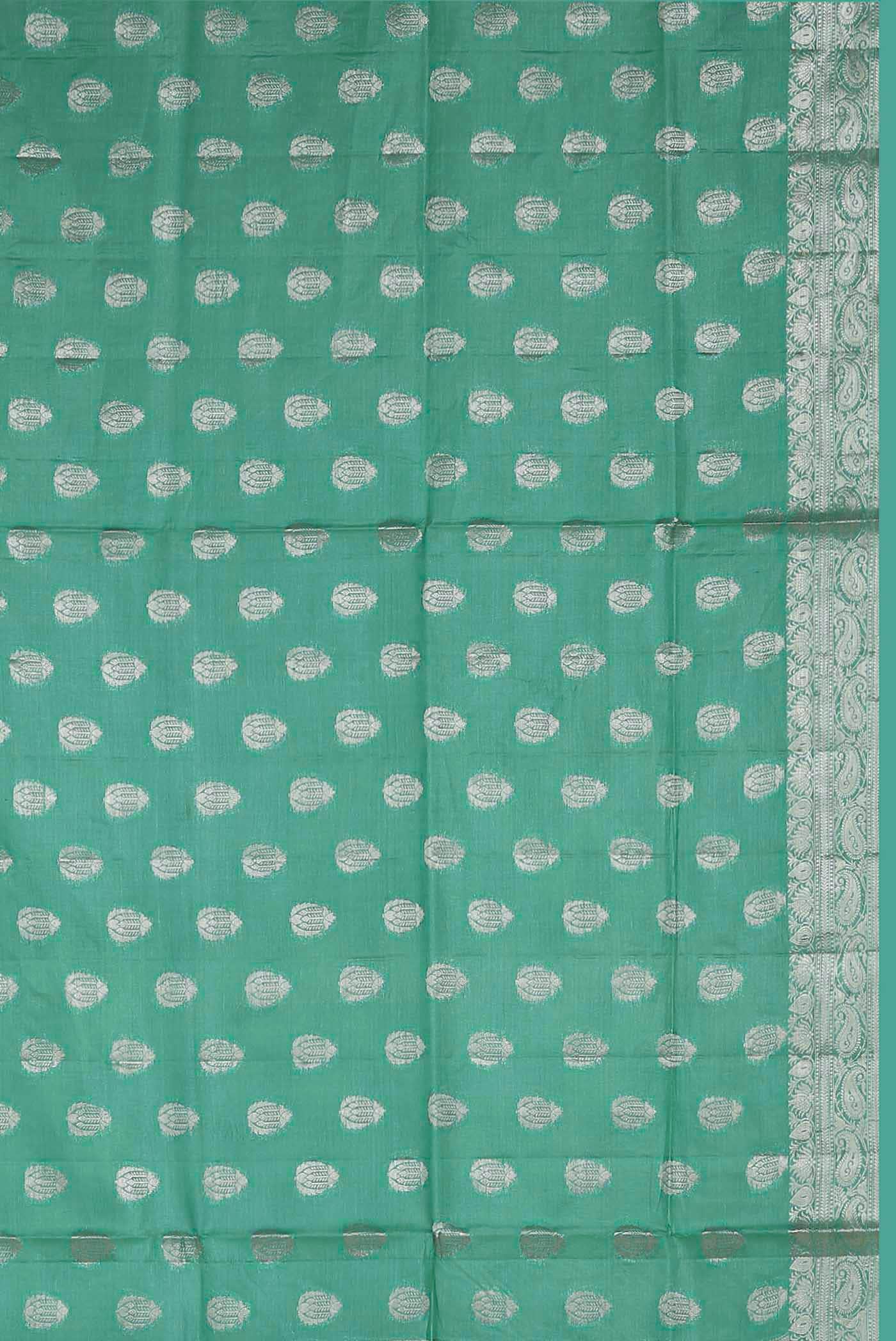 Green Banarasi Tussar Silk Saree