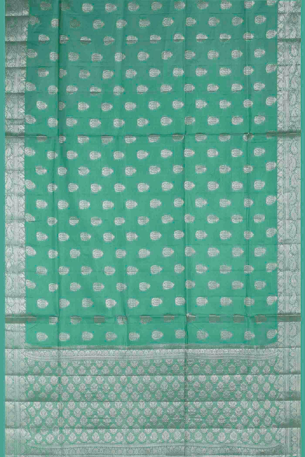 Green Banarasi Tussar Silk Saree