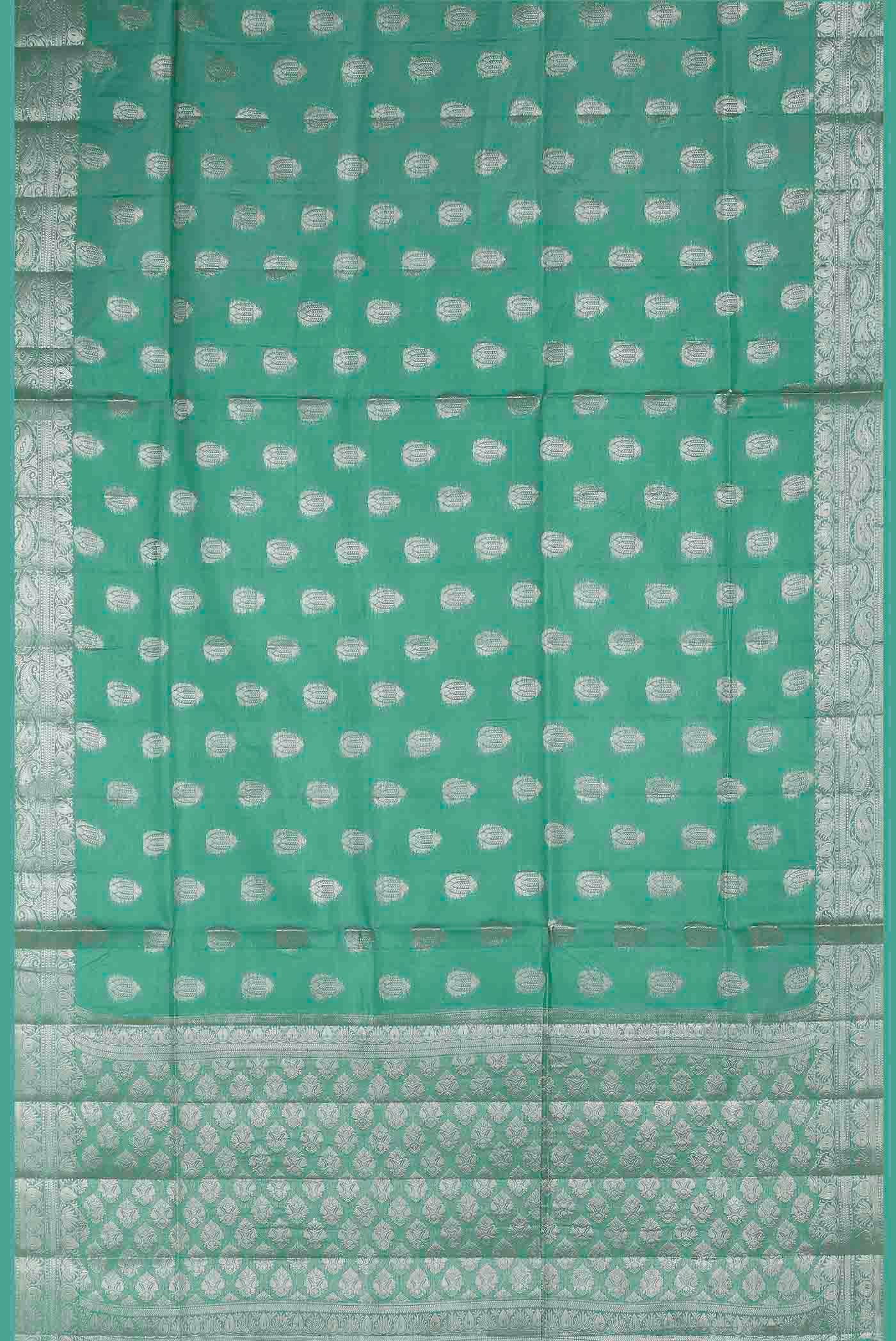 Green Banarasi Tussar Silk Saree