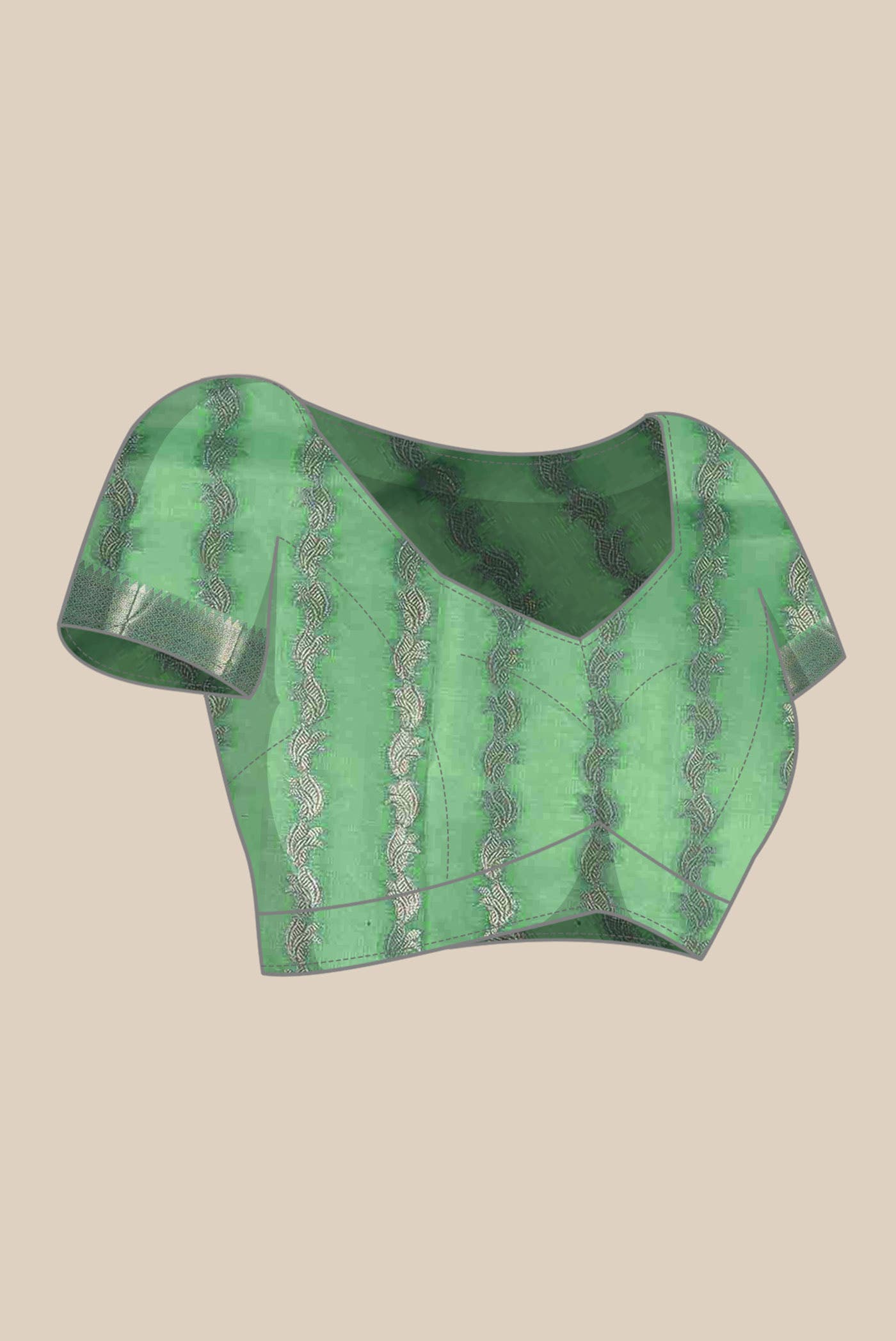 Green Banarasi Tussar Silk Saree