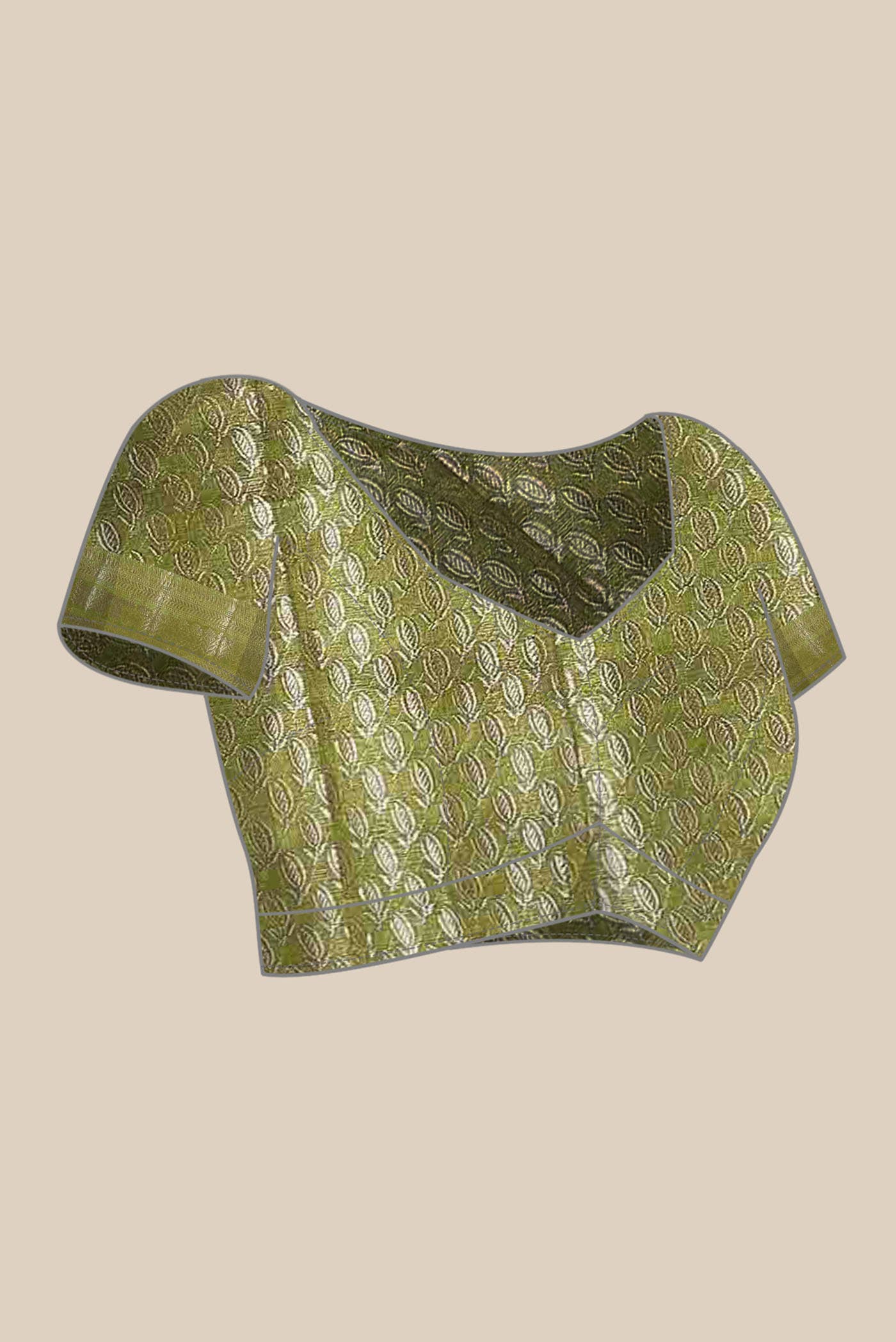 Green Banarasi Raw Silk Saree