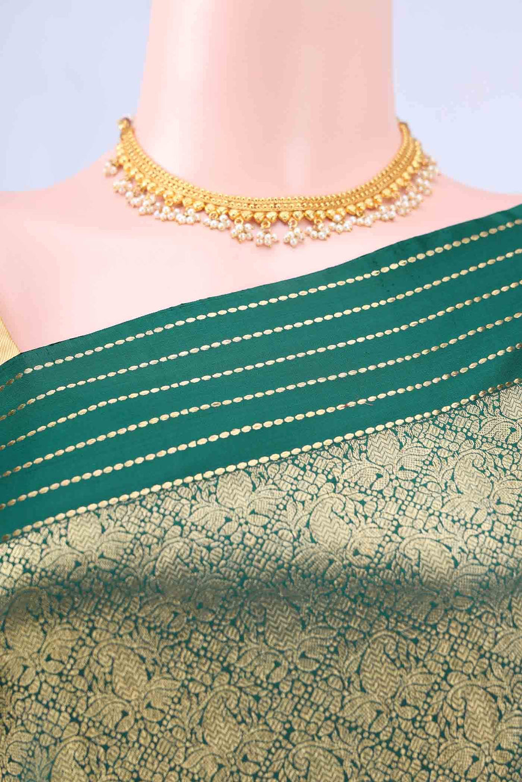 Olive Green Kanchipuram Saree