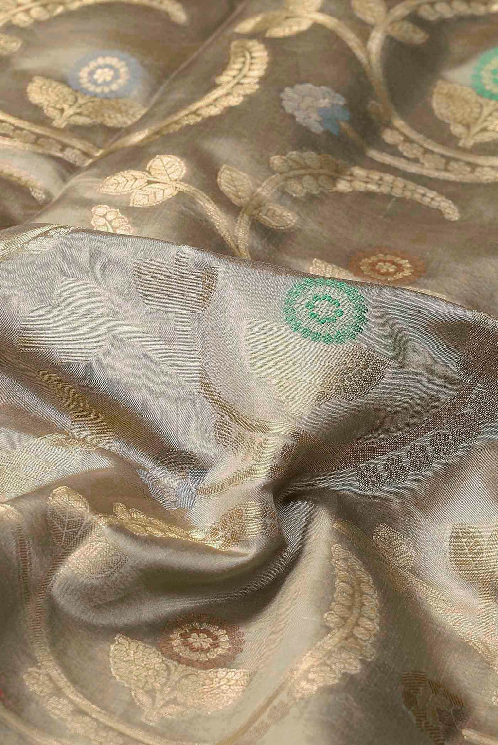 Beige Banarasi Raw Silk Saree