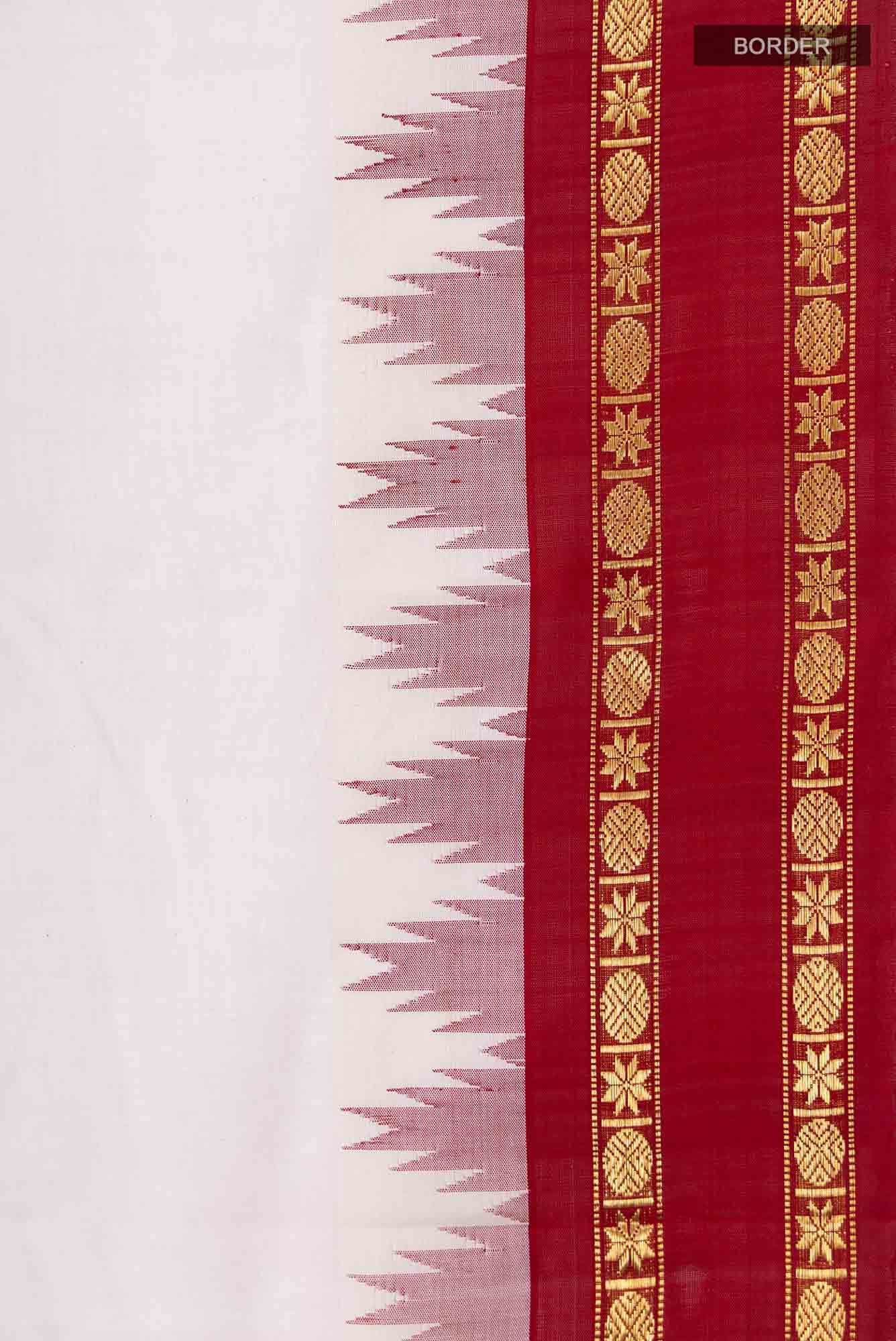 Off White Kanchi Cotton Saree