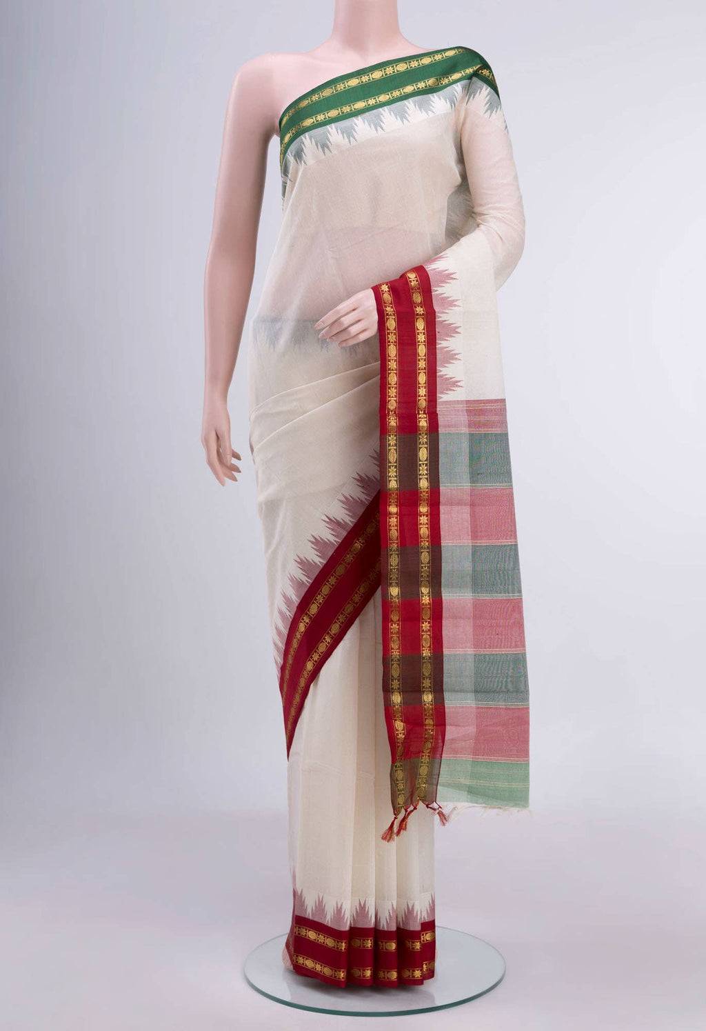 Off White Kanchi Cotton Saree