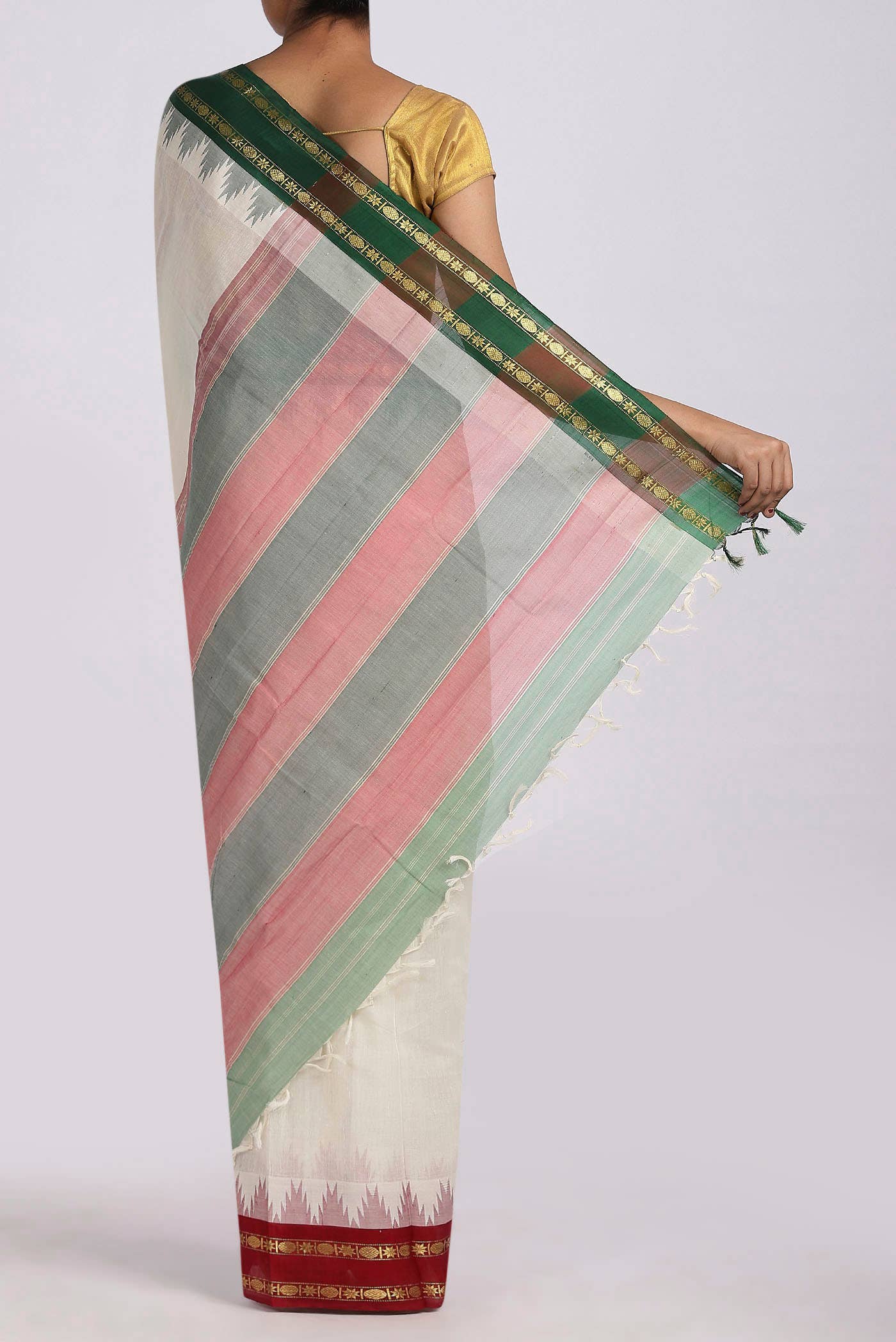 Off White Kanchi Cotton Saree
