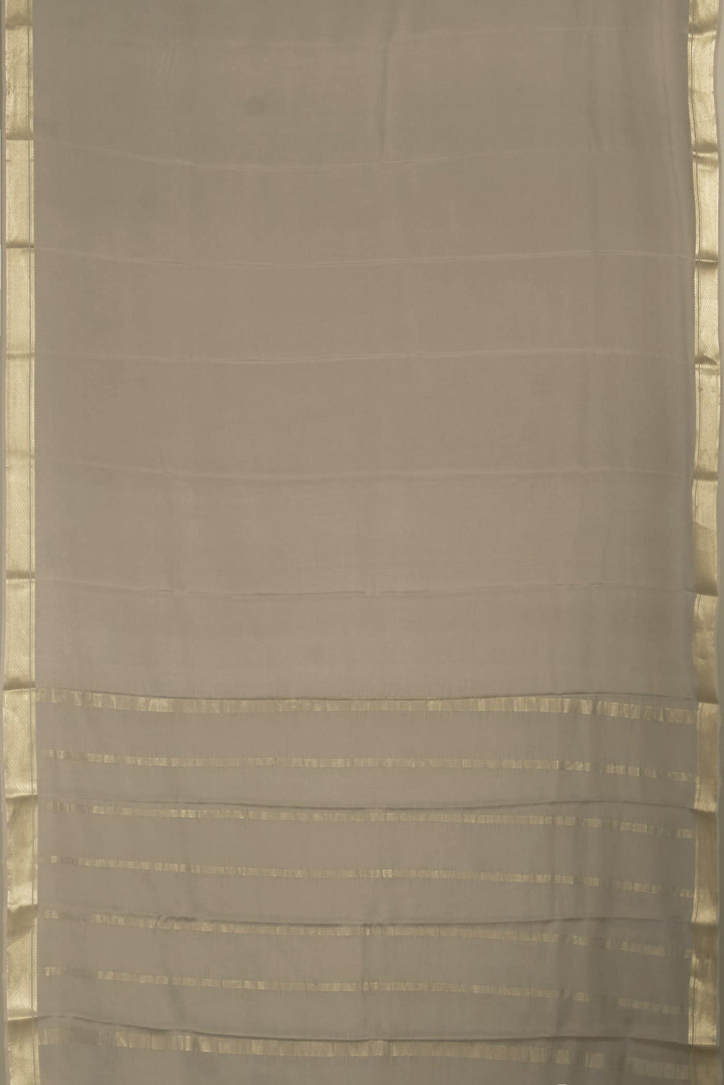Beige Mysore Crepe Saree