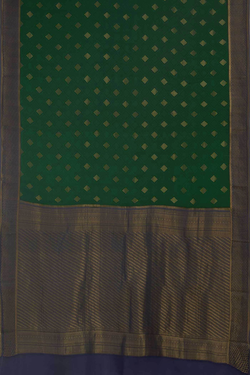 Green Mysore Crepe Saree