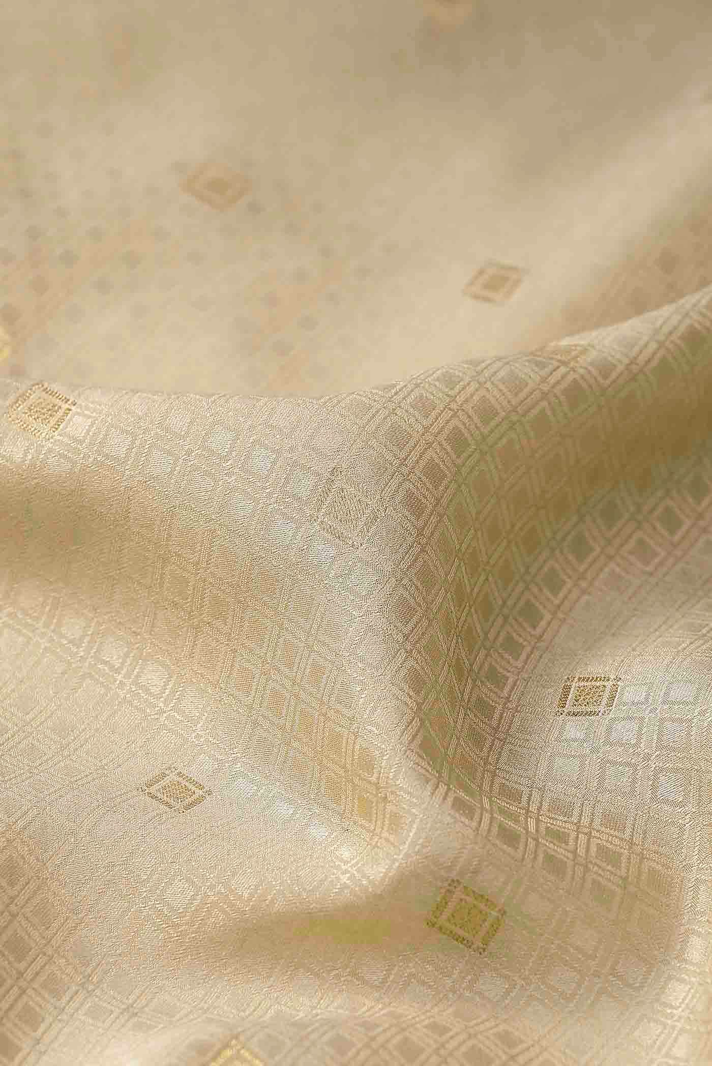 Cream Mysore Crepe Saree