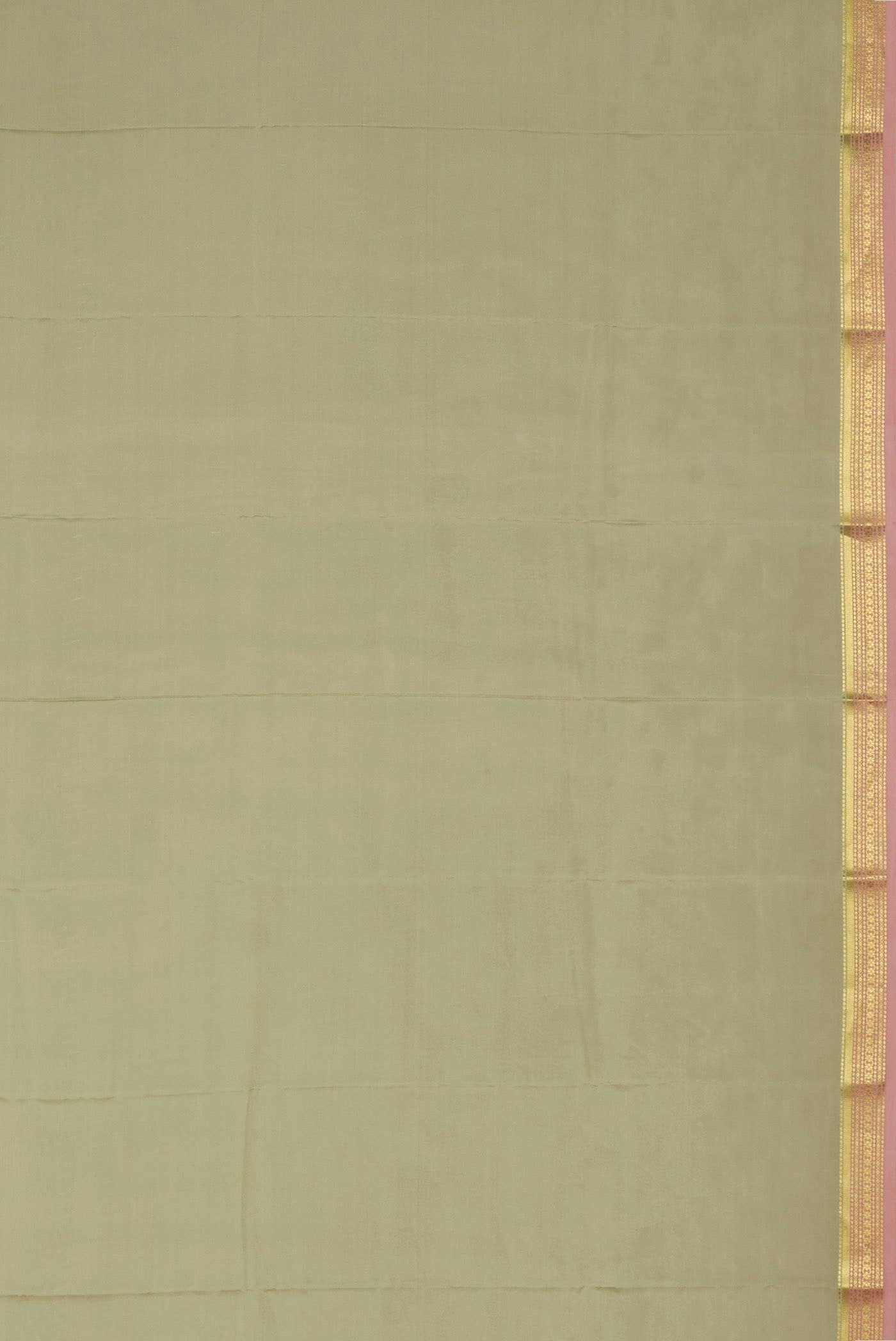Beige Mysore Crepe Saree