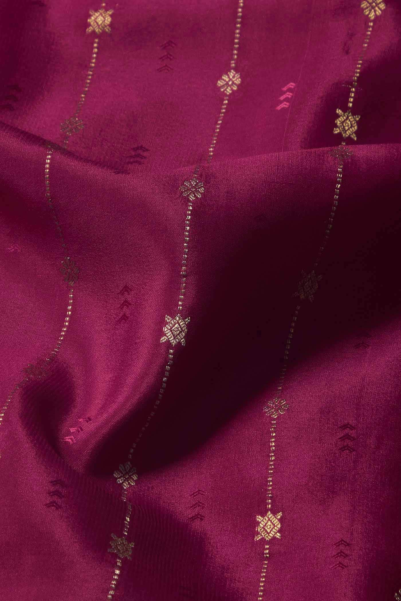 Dark Pink Mysore Crepe Saree