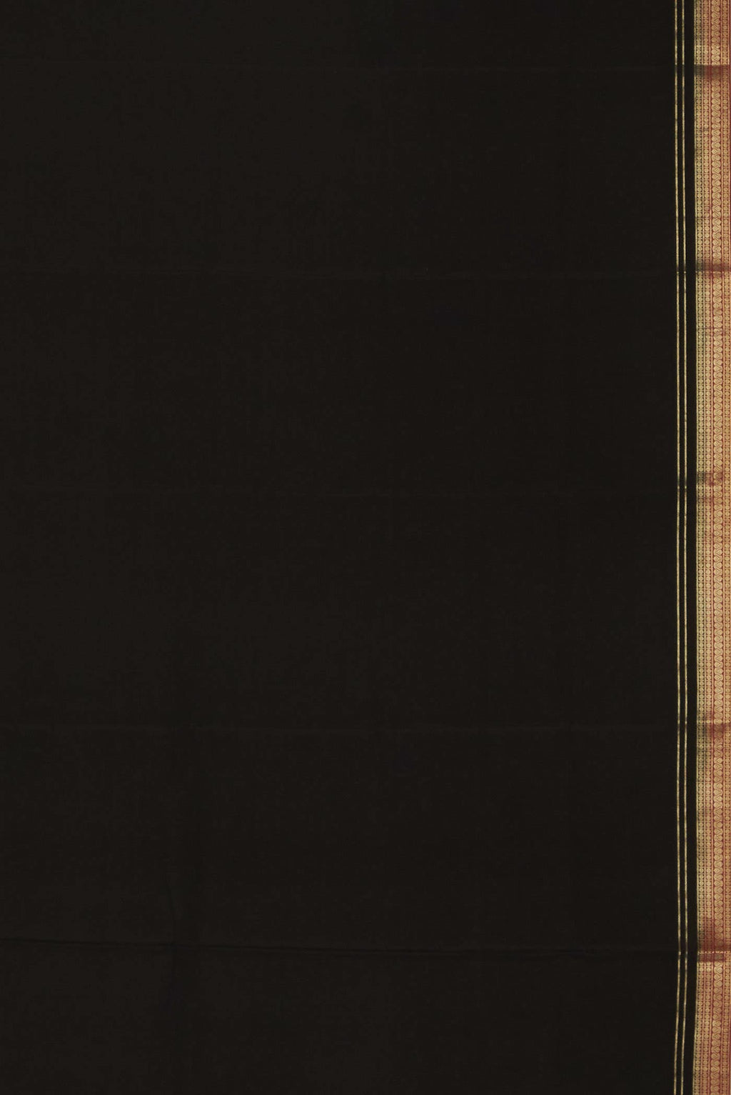 Black Mysore Crepe Saree