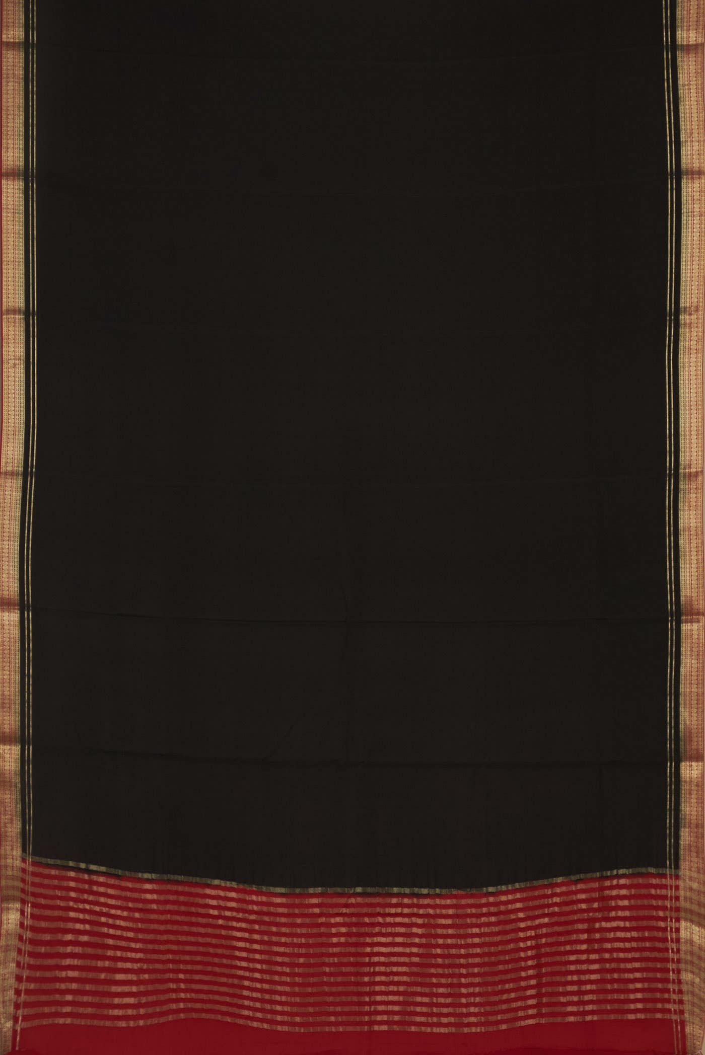 Black Mysore Crepe Saree