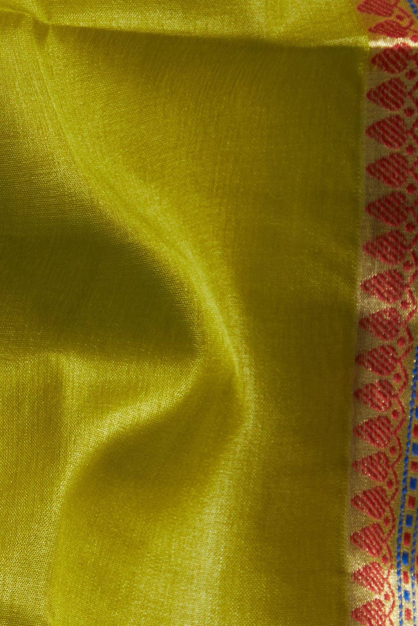 Green Banarasi Tussar Silk Saree