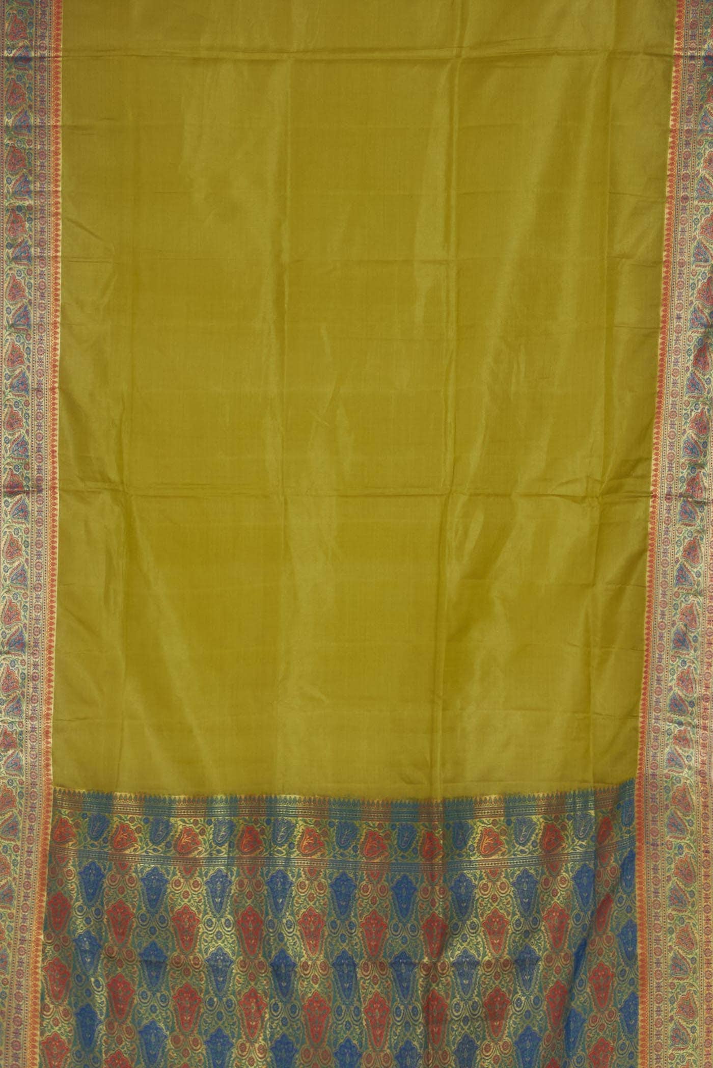 Green Banarasi Tussar Silk Saree
