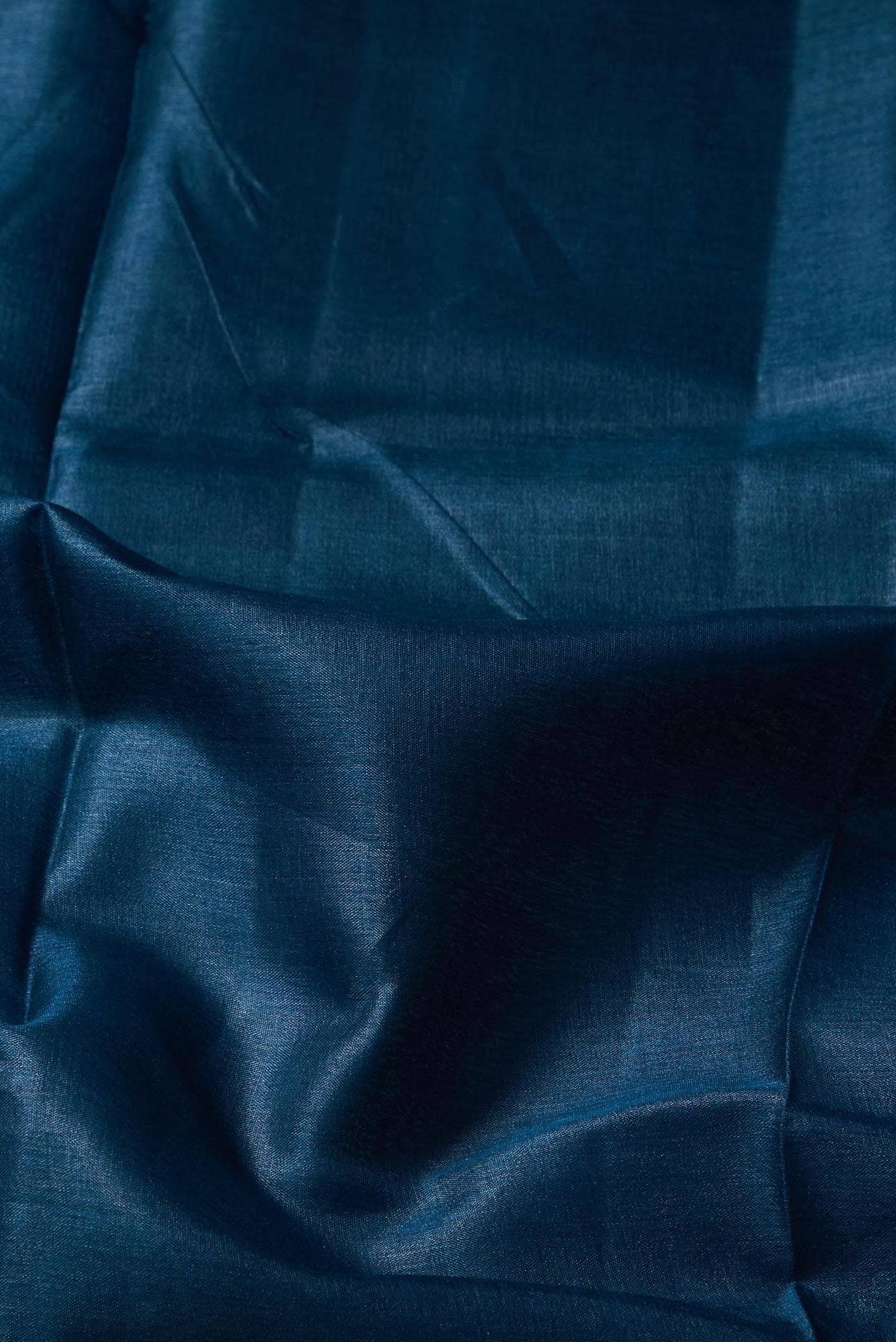 Blue Banarasi Tussar Silk Saree