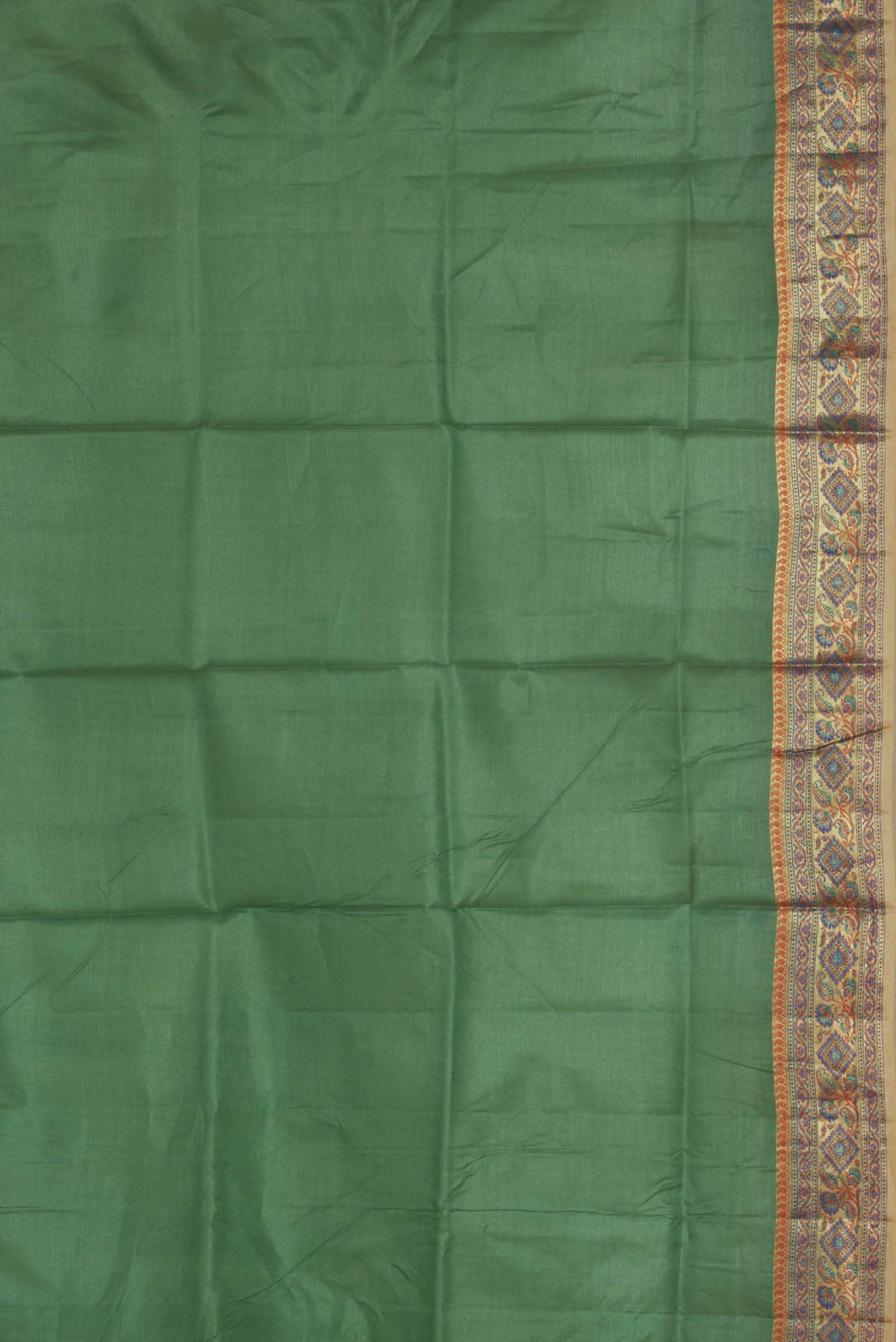 Green Banarasi Tussar Silk Saree