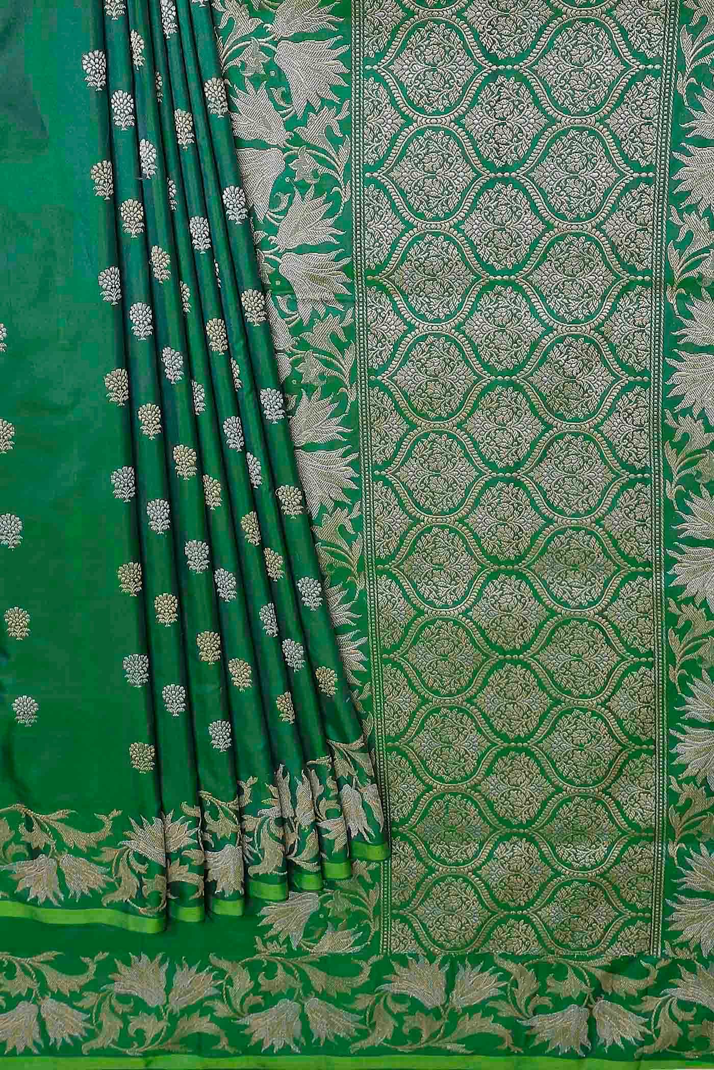 Green Banarasi Silk Saree