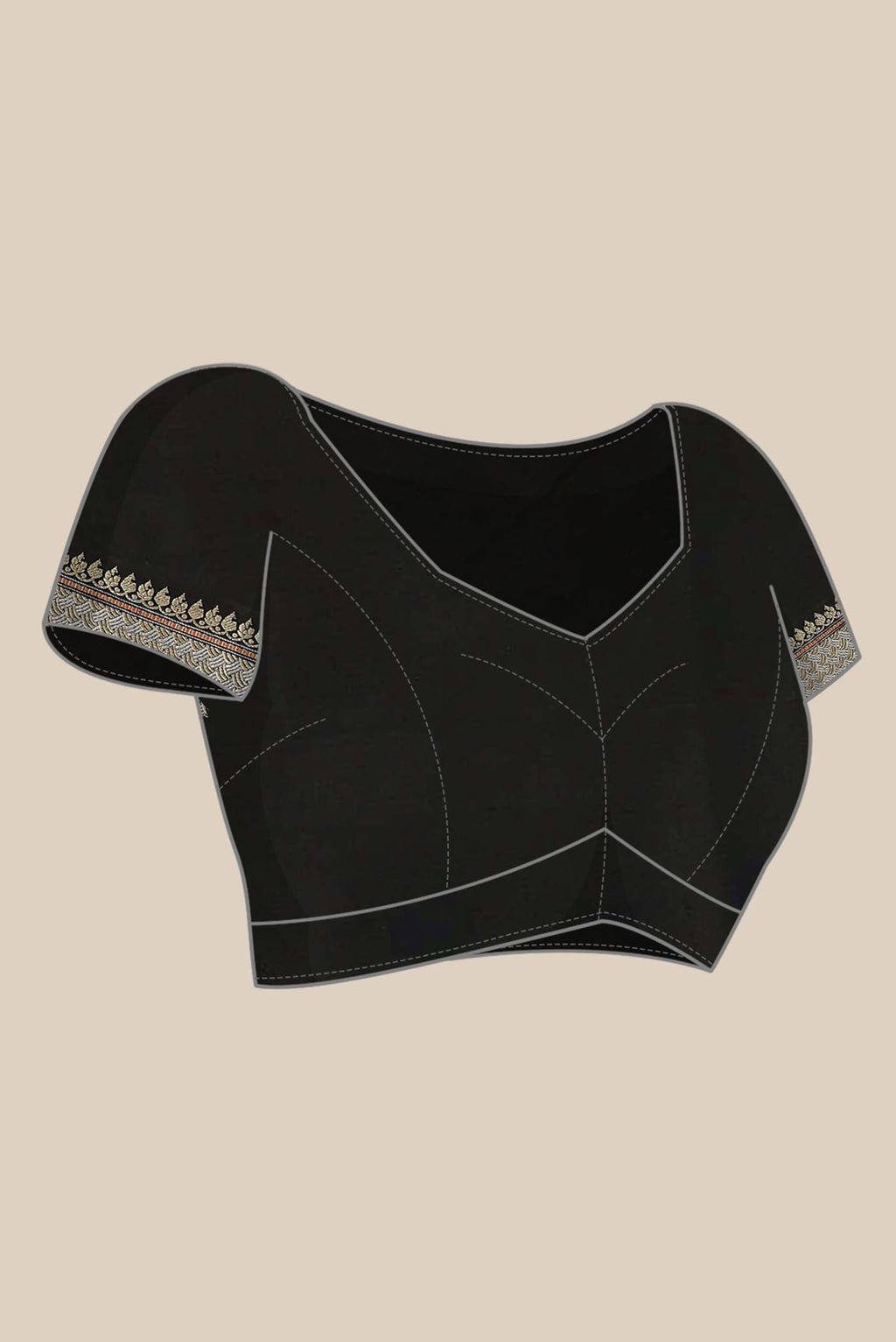 Black Banarasi Silk Saree