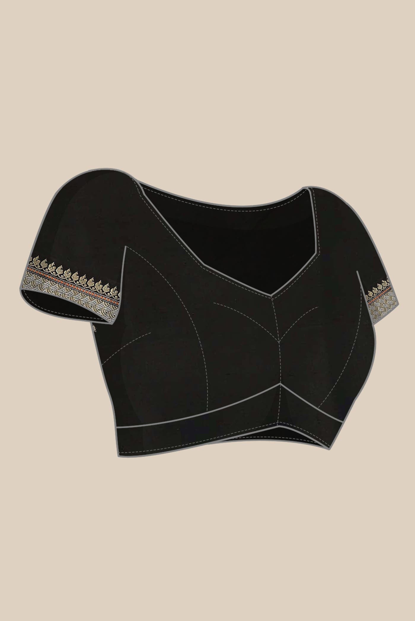 Black Banarasi Silk Saree
