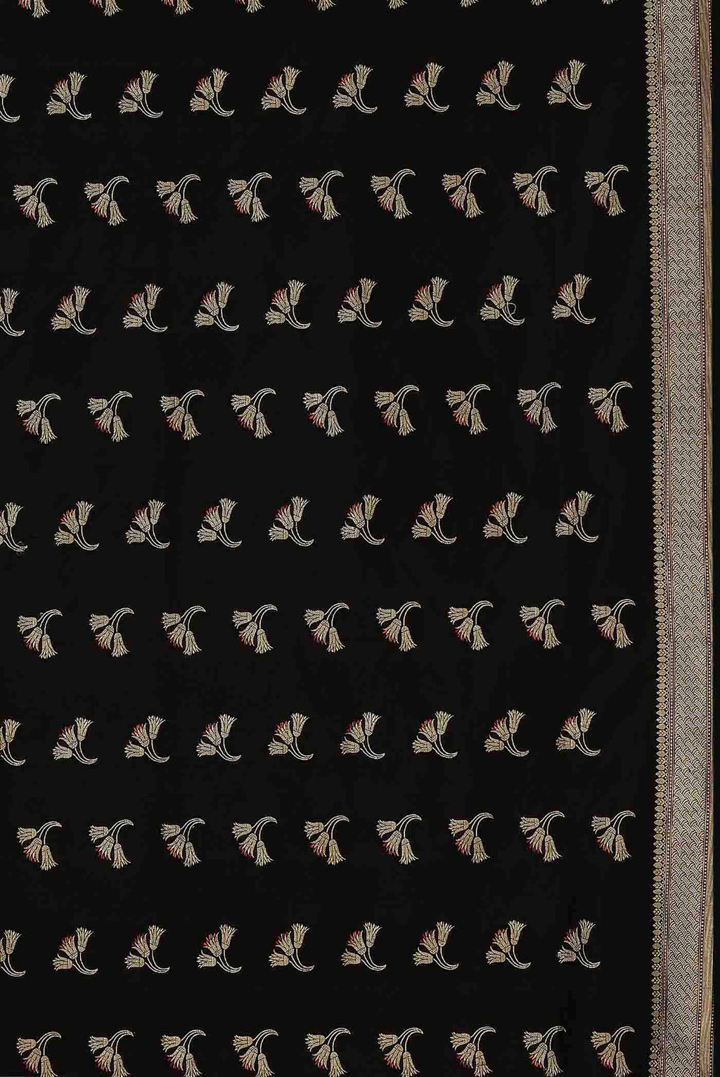 Black Banarasi Silk Saree