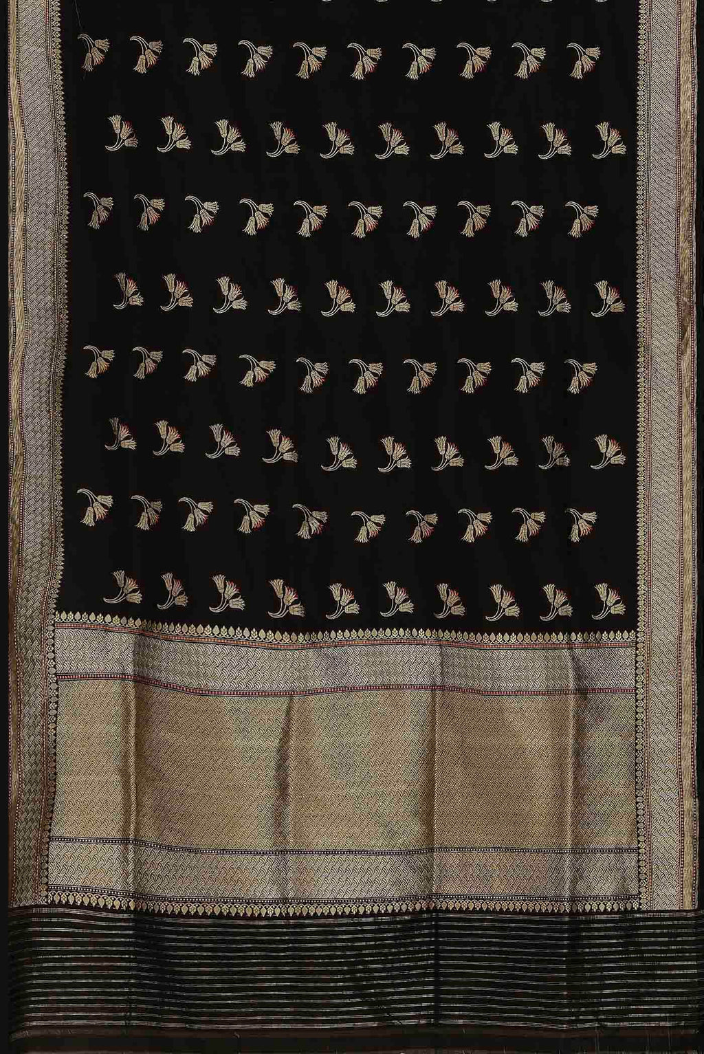 Black Banarasi Silk Saree