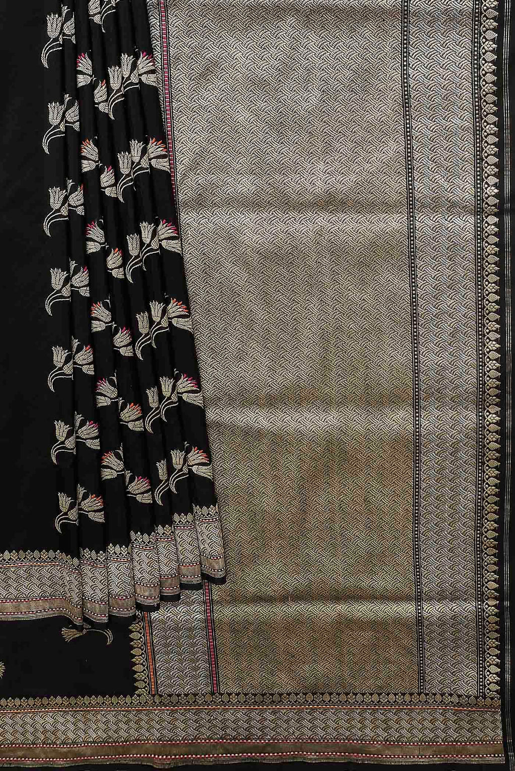 Black Banarasi Silk Saree