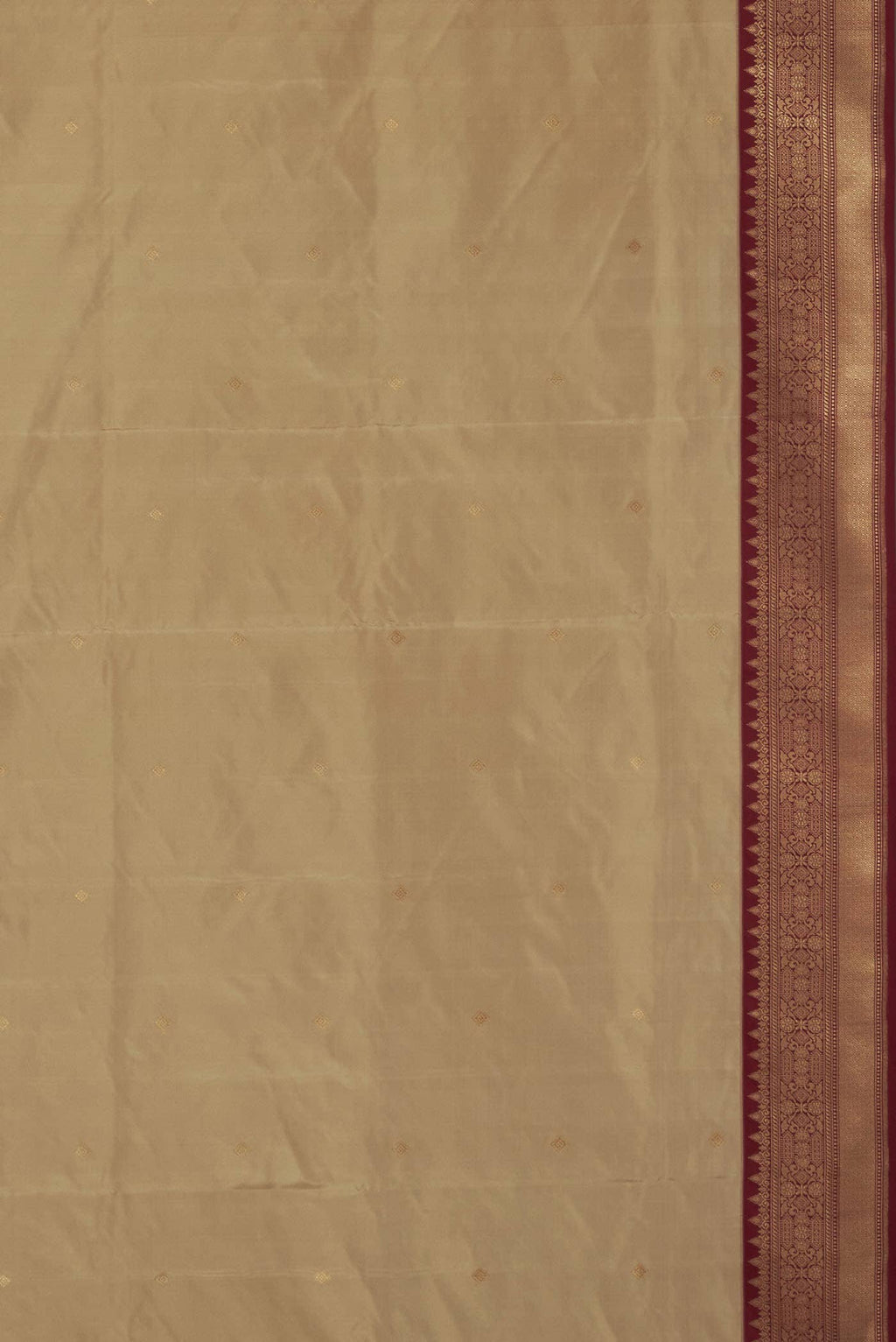 Beige Banarasi Silk Saree
