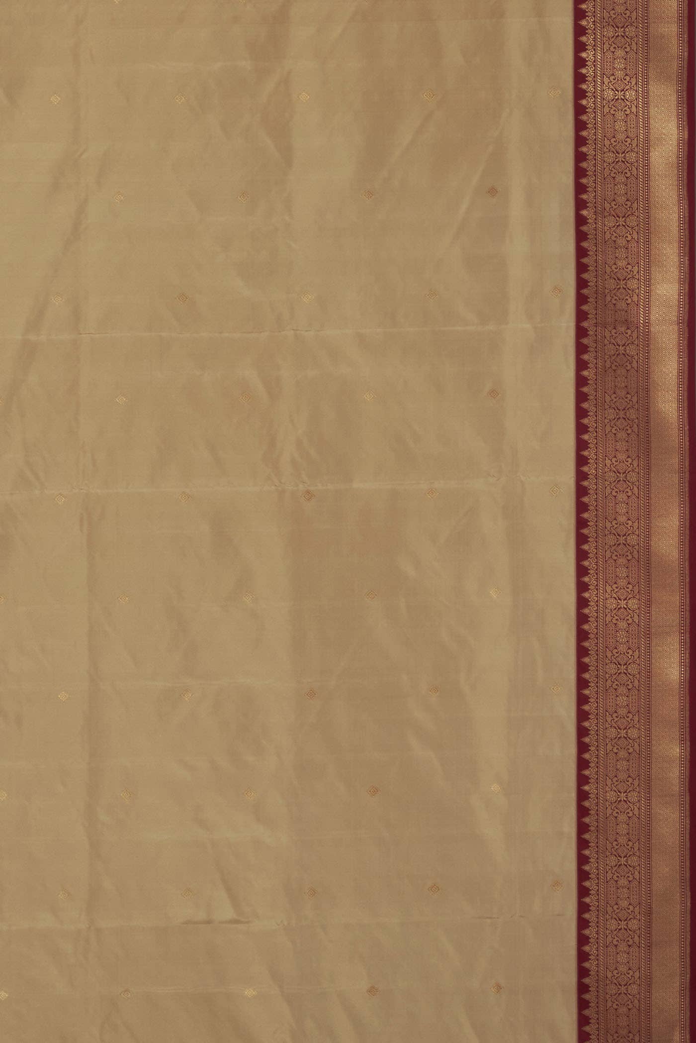 Beige Banarasi Silk Saree